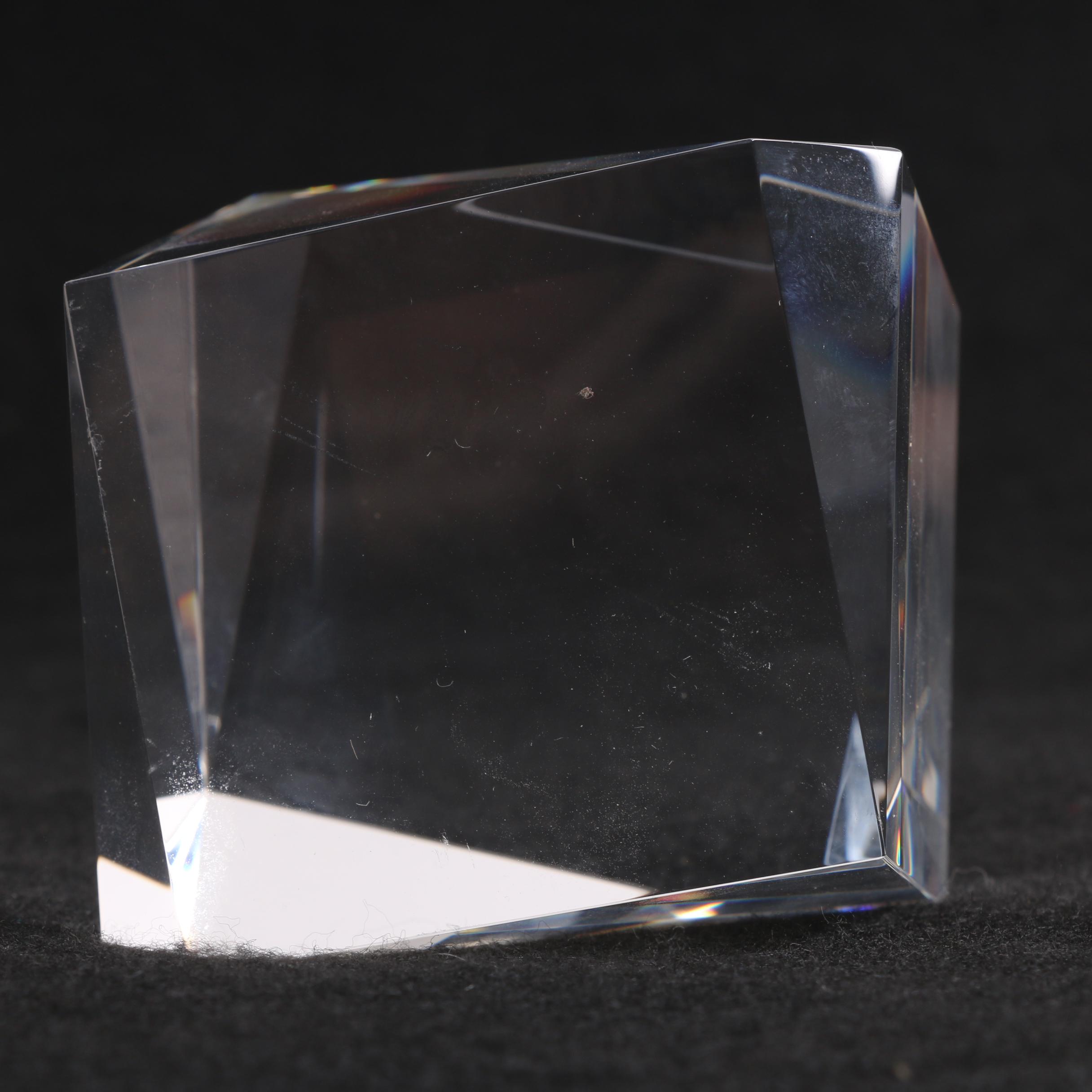 Steuben "Cubique" Crystal Paperweight