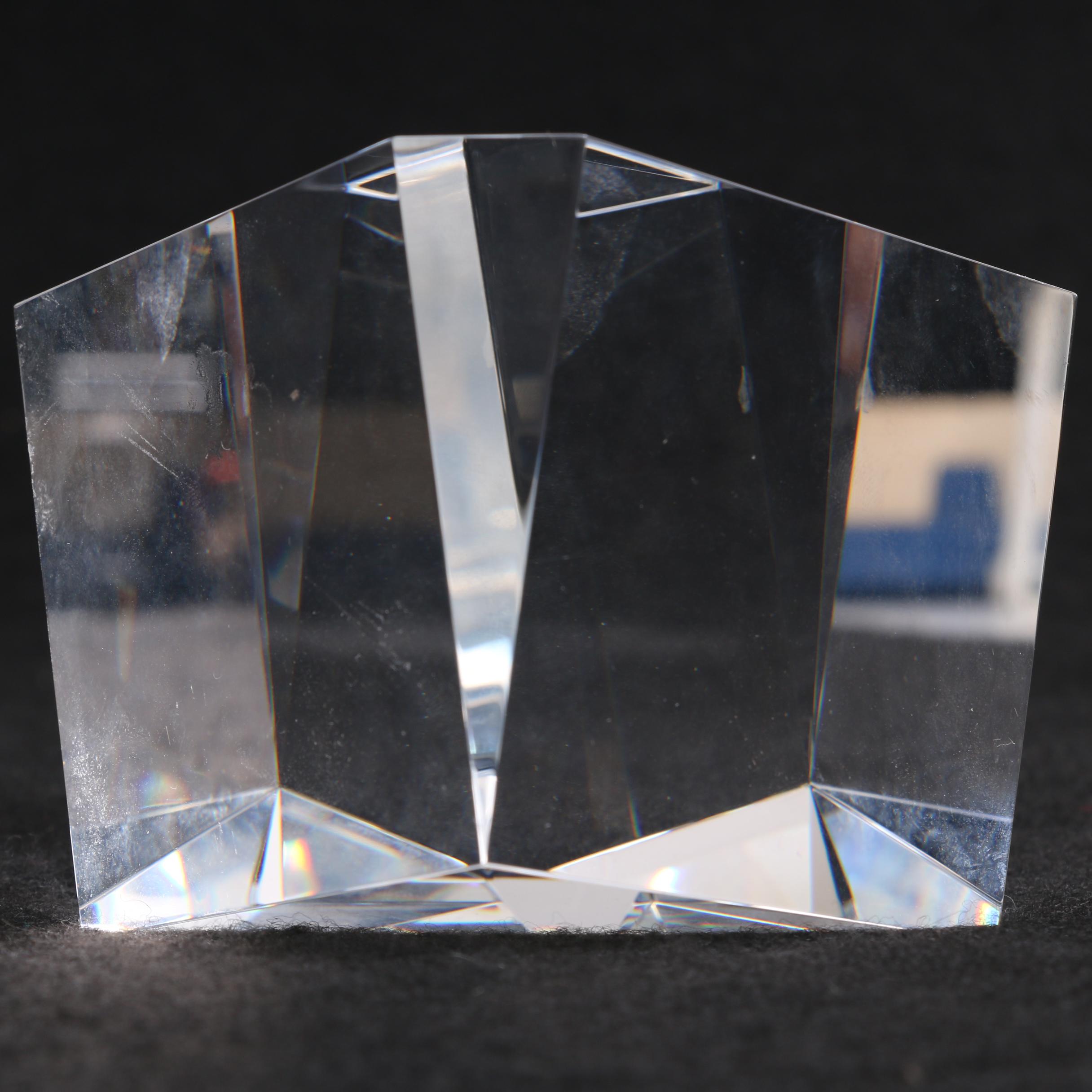 Steuben "Cubique" Crystal Paperweight