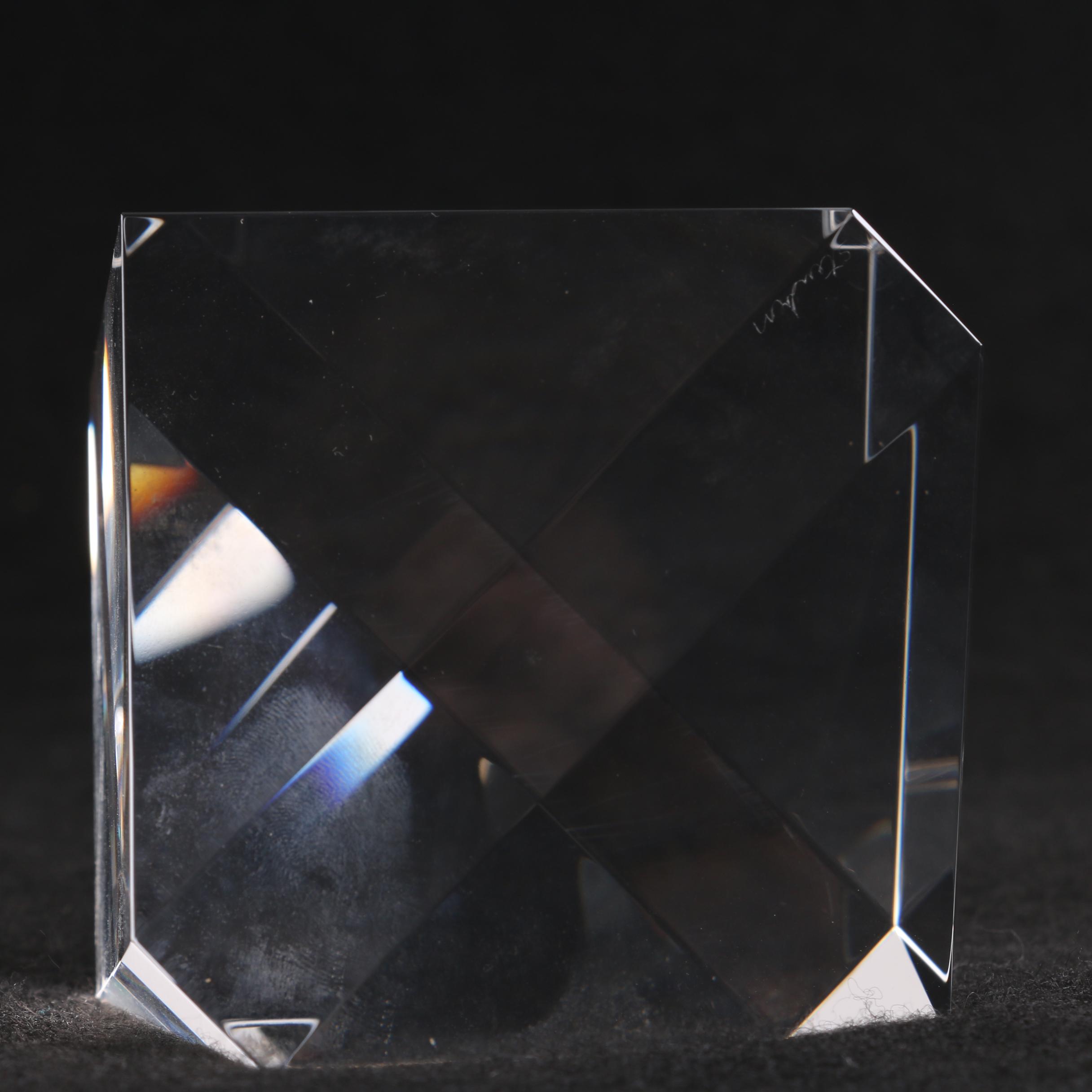 Steuben "Cubique" Crystal Paperweight