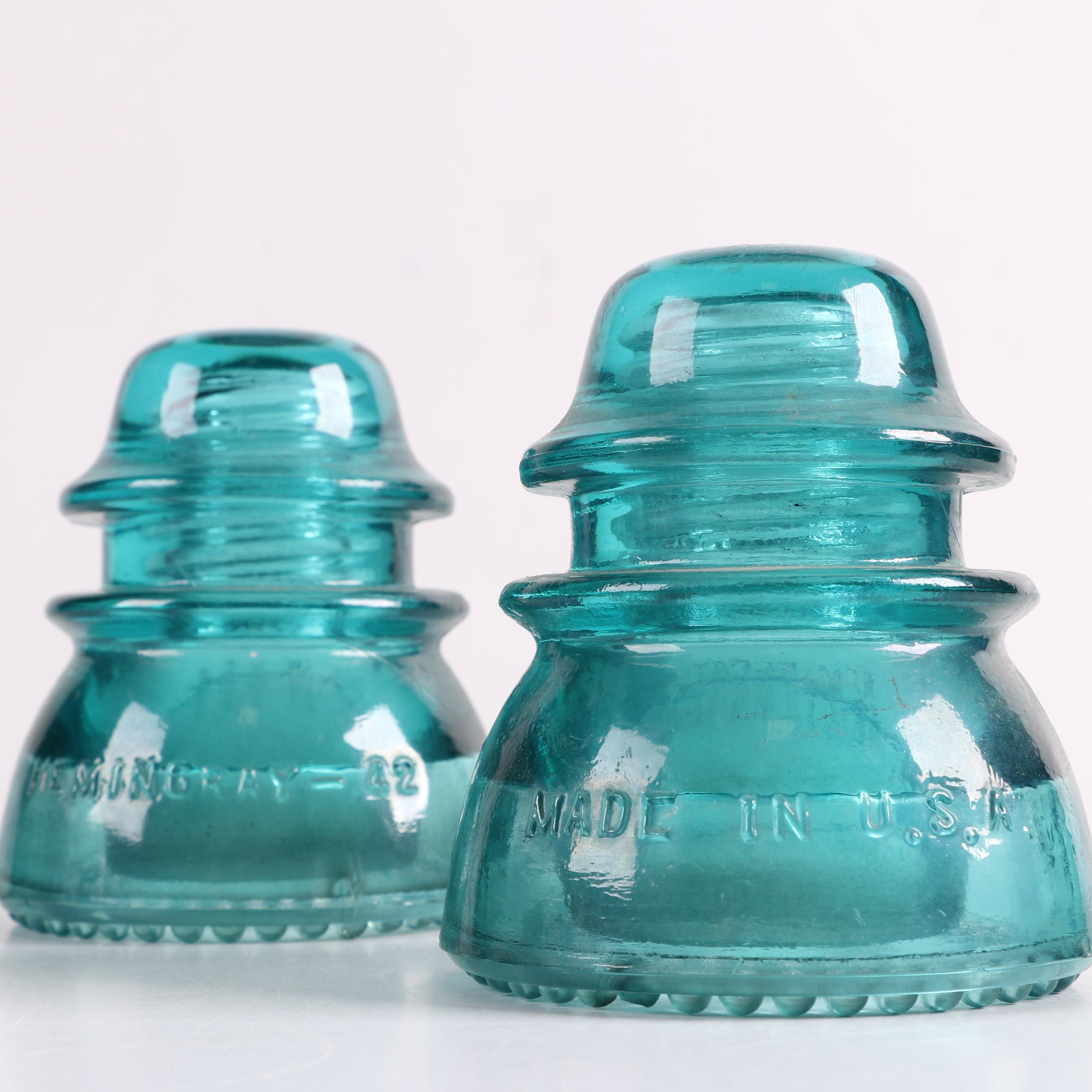 Vintage Blue Hemingray Insulators