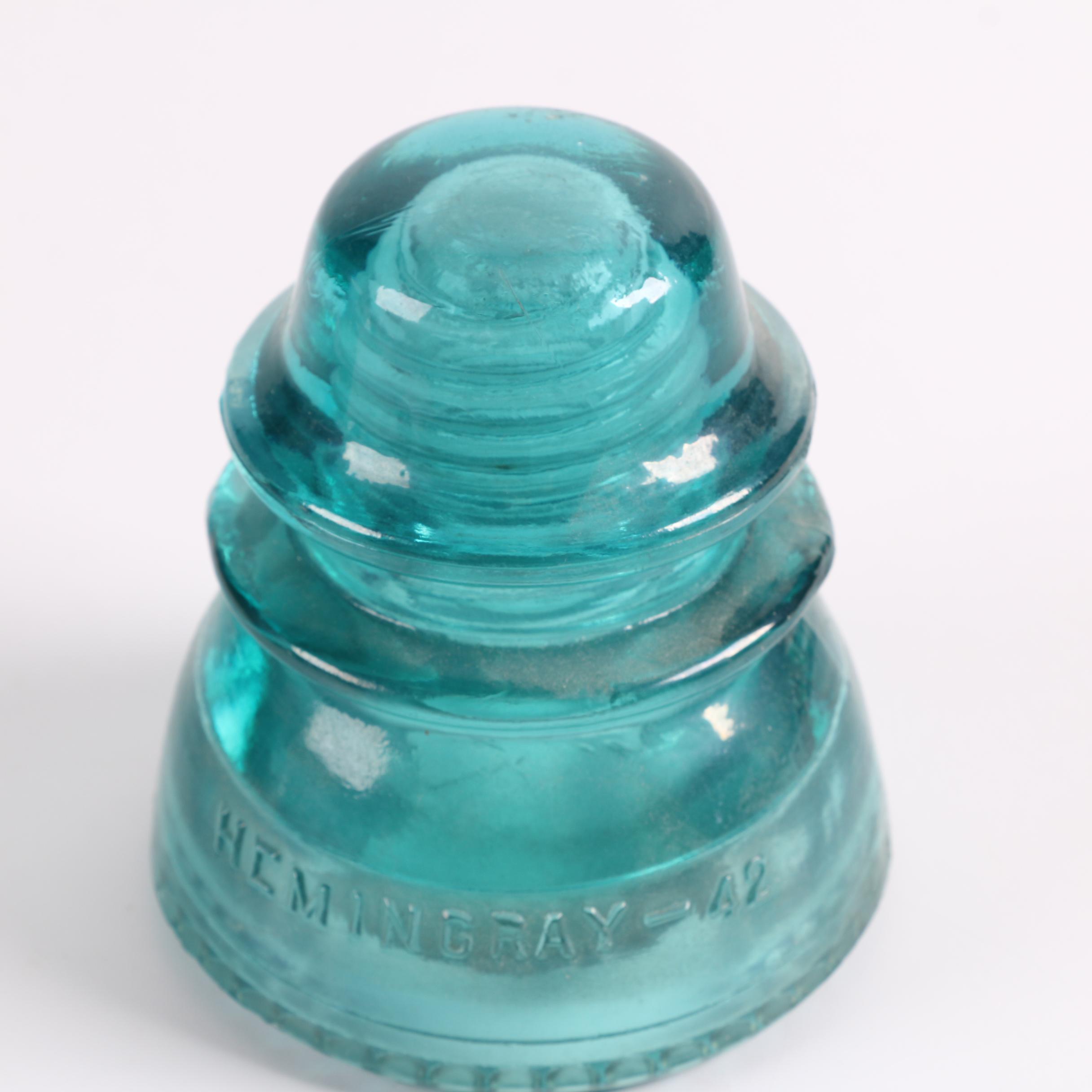 Vintage Blue Hemingray Insulators