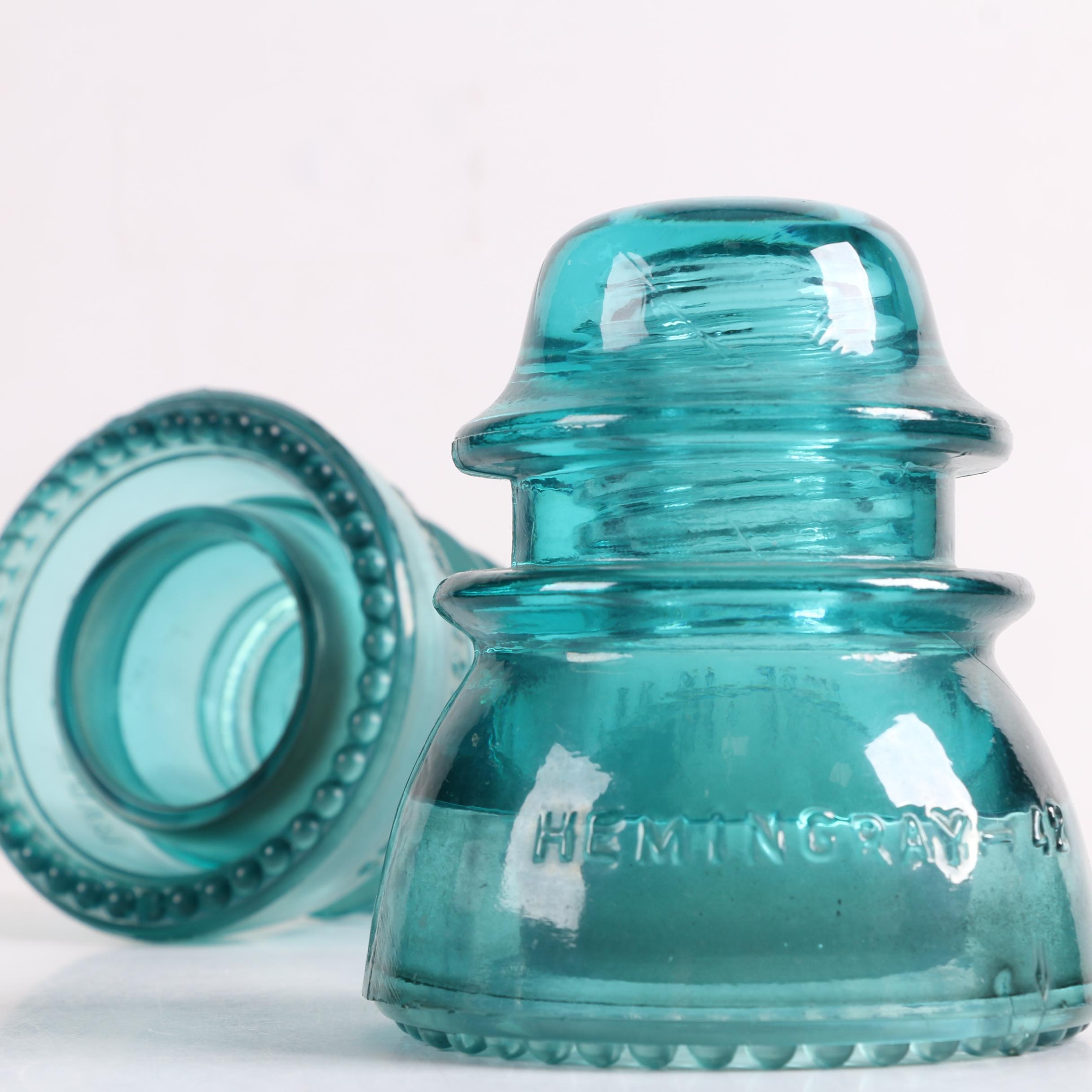Vintage Blue Hemingray Insulators