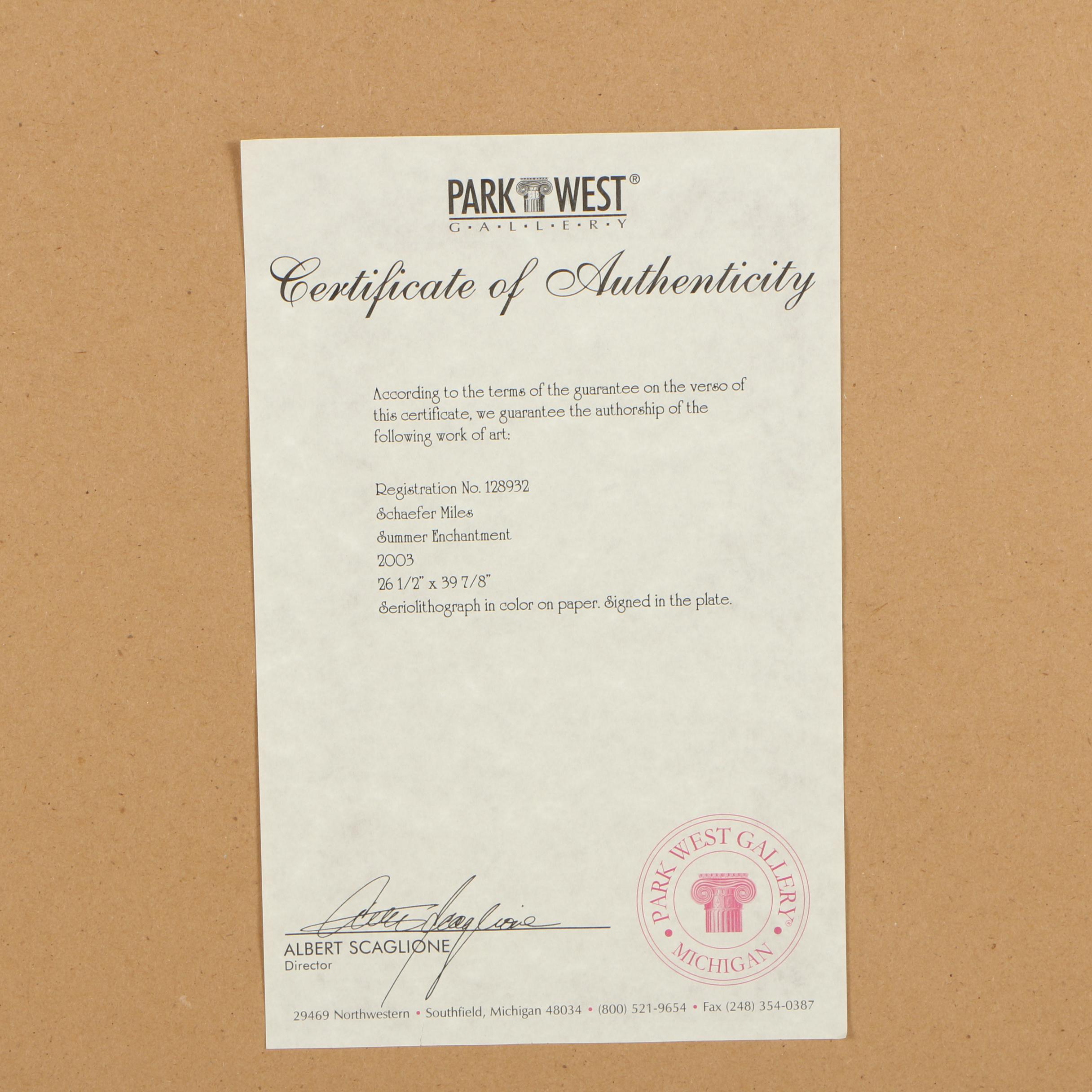 Seriolithograph After Kevin Miles and Wendy Schaefer-Miles "Summer Enchantment"