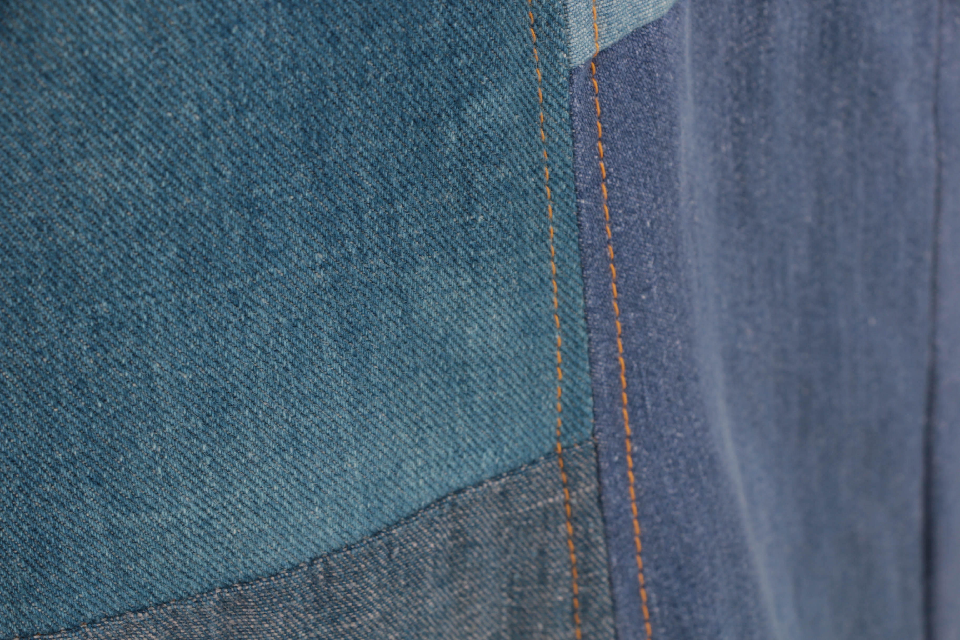 1970s Vintage Patchwork Denim Skirt