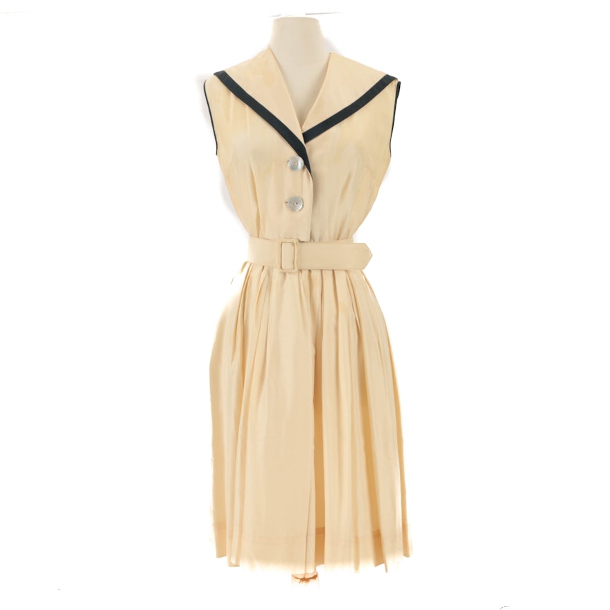Vintage Silk Sleeveless Dress