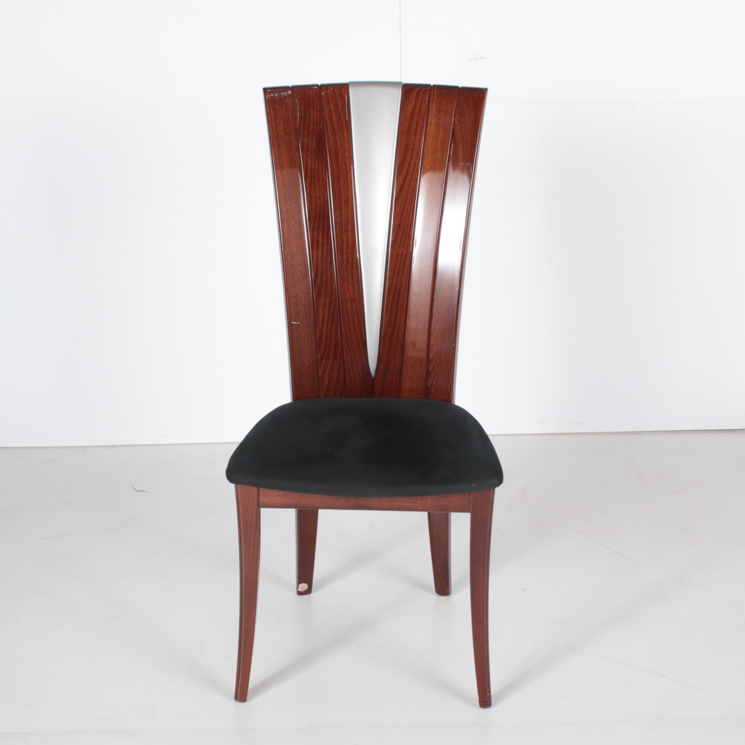 Excelsior Designs Rosewood and Steel Dining Table with Eight Beech Chairs