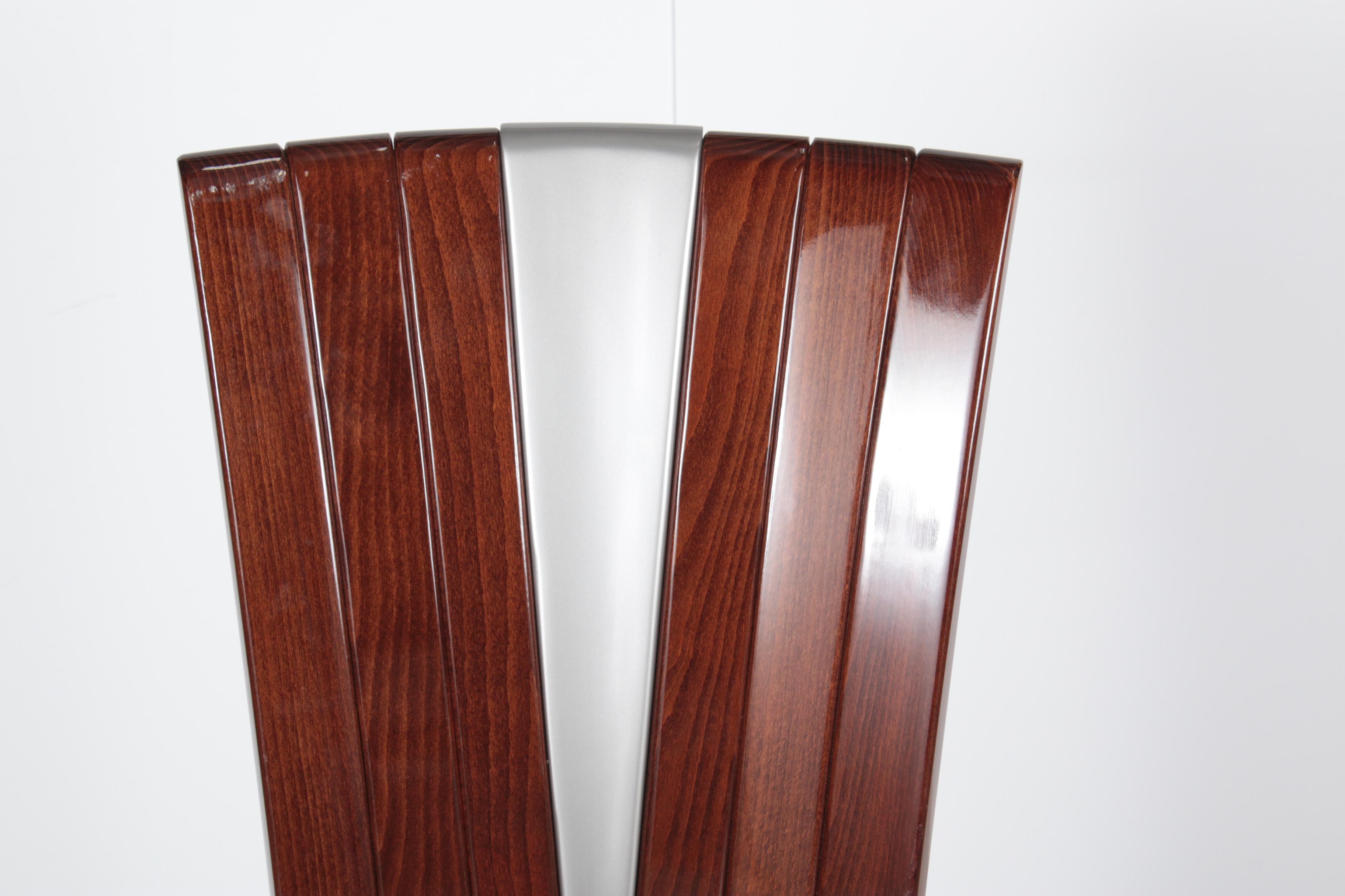 Excelsior Designs Rosewood and Steel Dining Table with Eight Beech Chairs