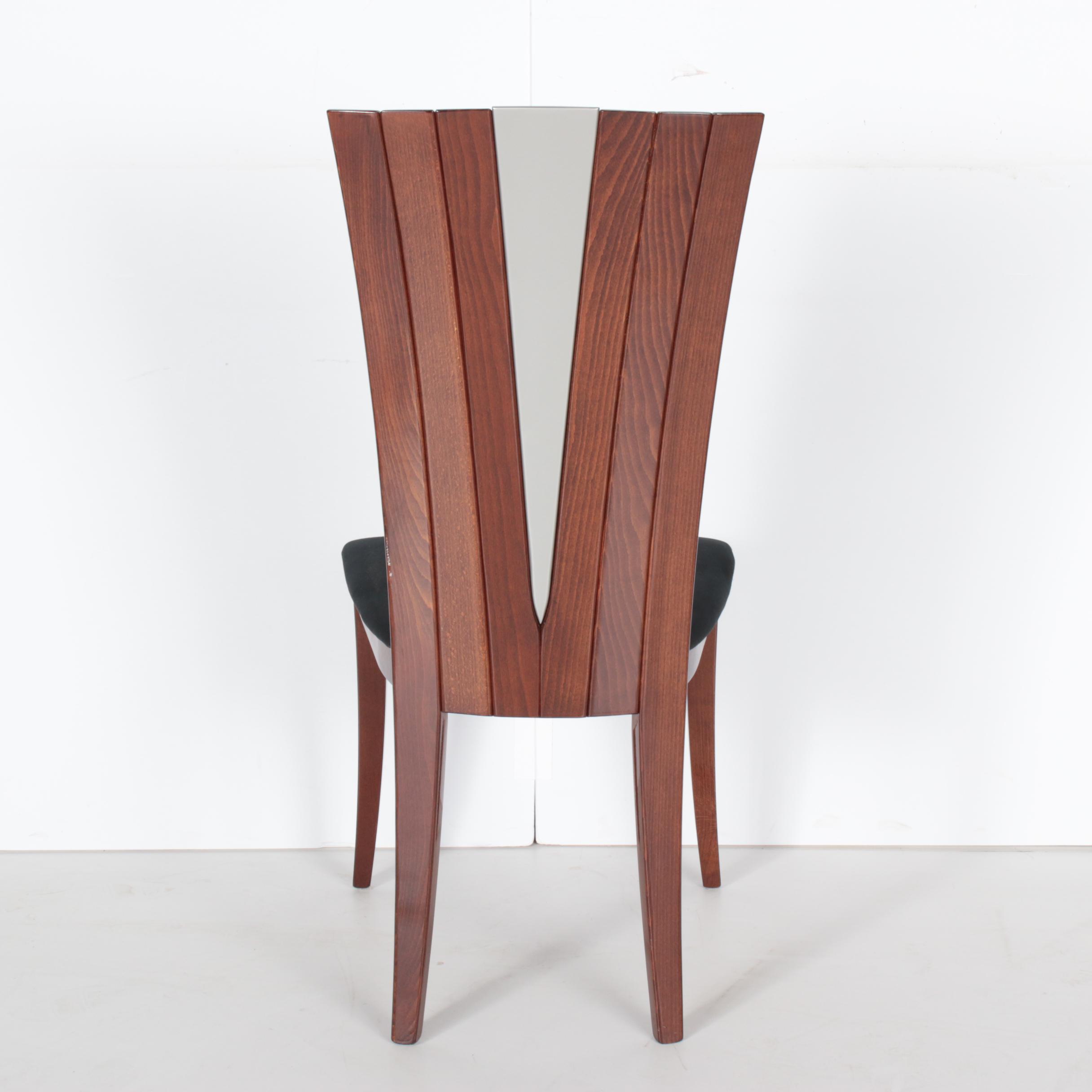 Excelsior Designs Rosewood and Steel Dining Table with Eight Beech Chairs