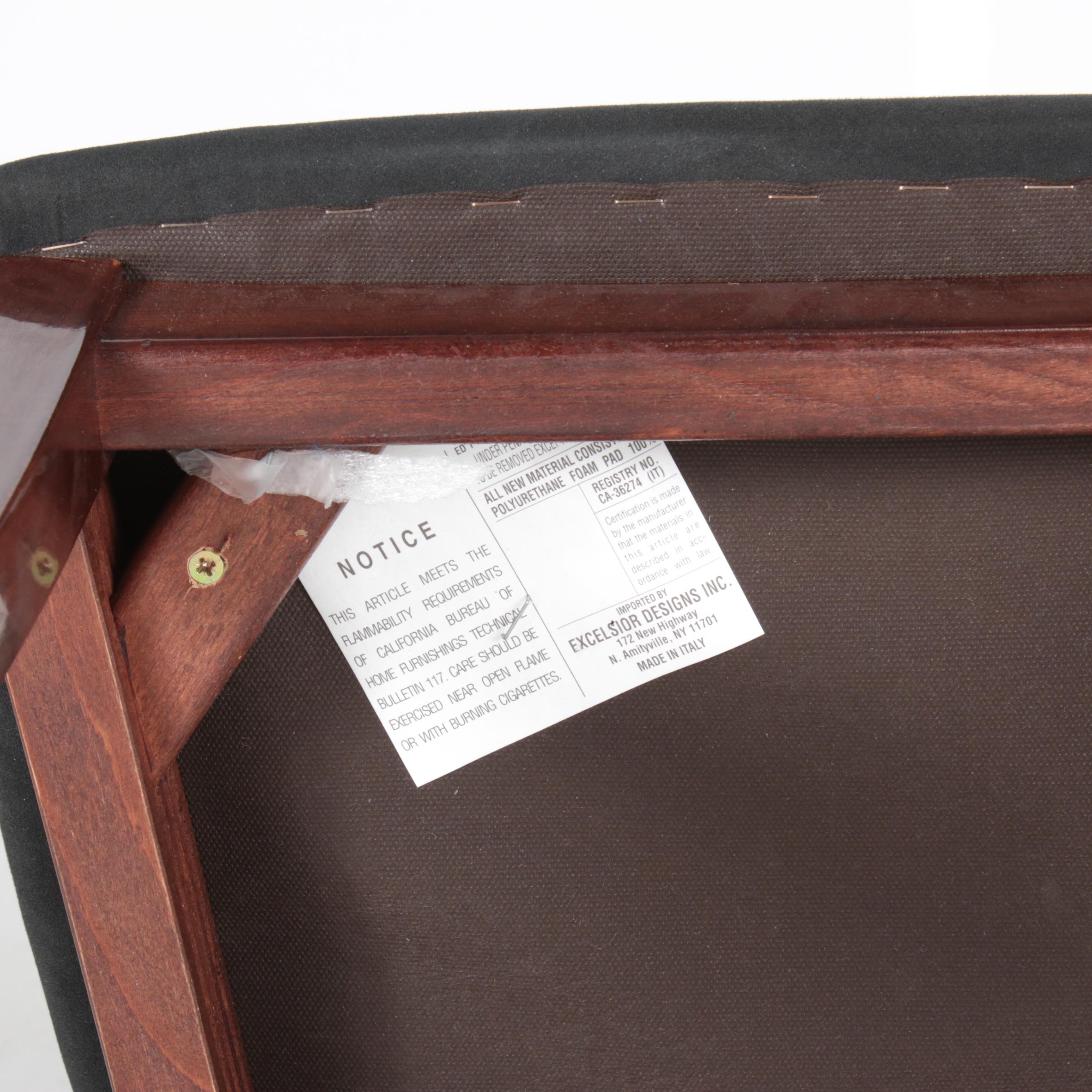 Excelsior Designs Rosewood and Steel Dining Table with Eight Beech Chairs