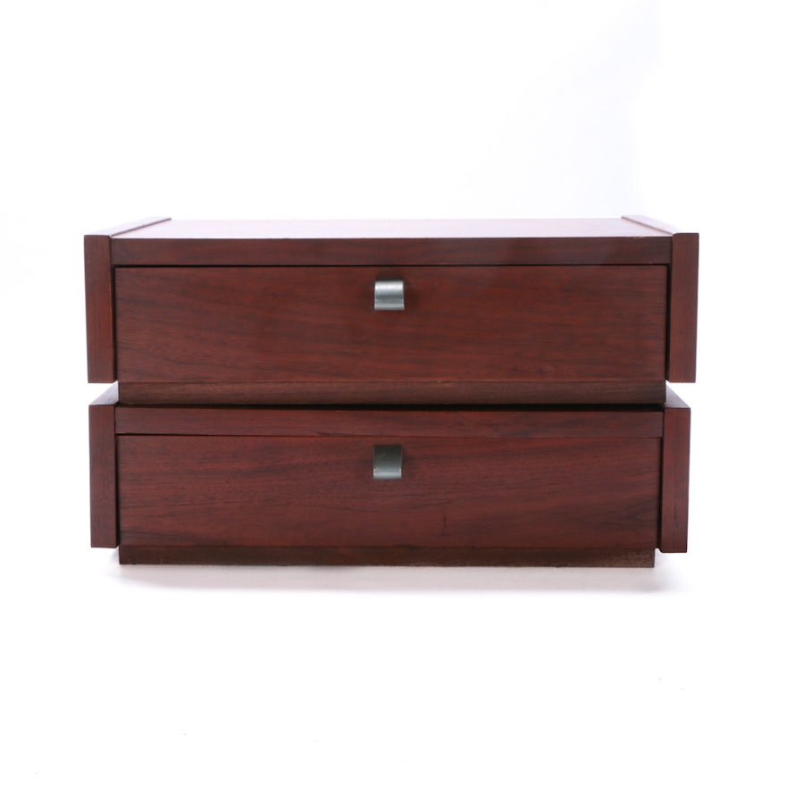 Pair of Walnut One-Drawer Units by American of Martinsville