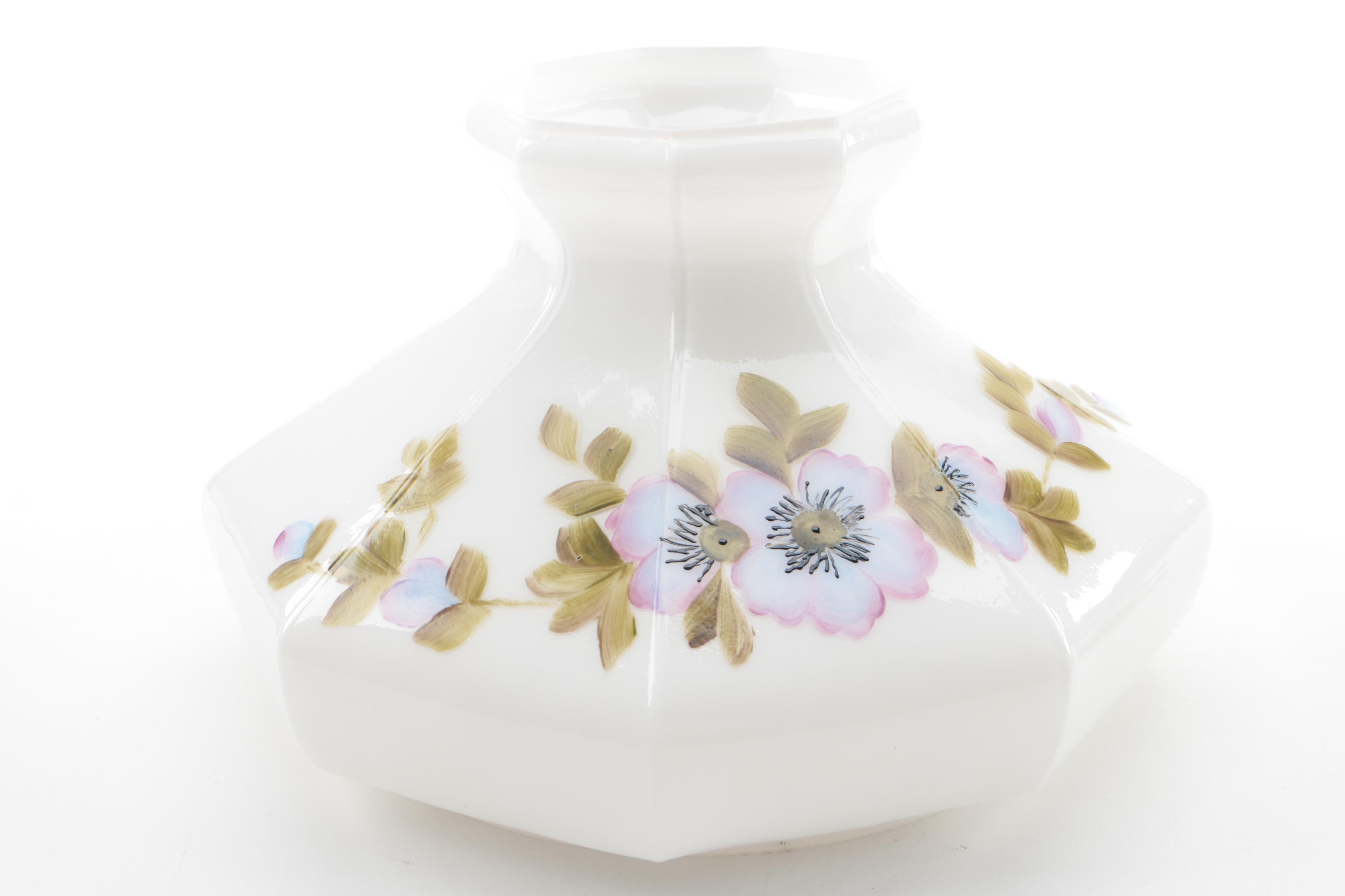 Vintage Brass Figural Lamp with Victorian Style Glass Beaded Shade