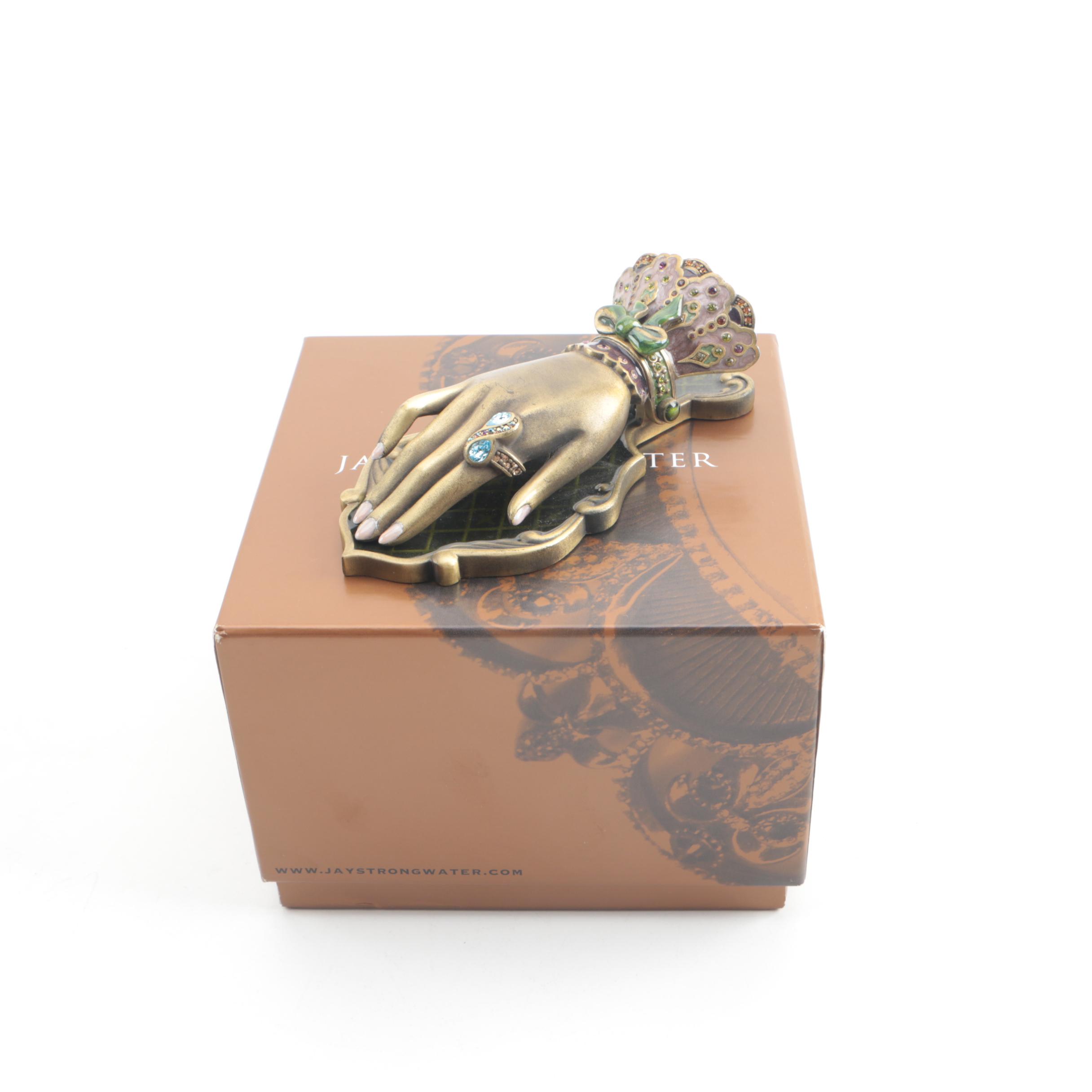 Jay Strongwater Victorian Hand Clip Featuring Enamel and Crystal Accents