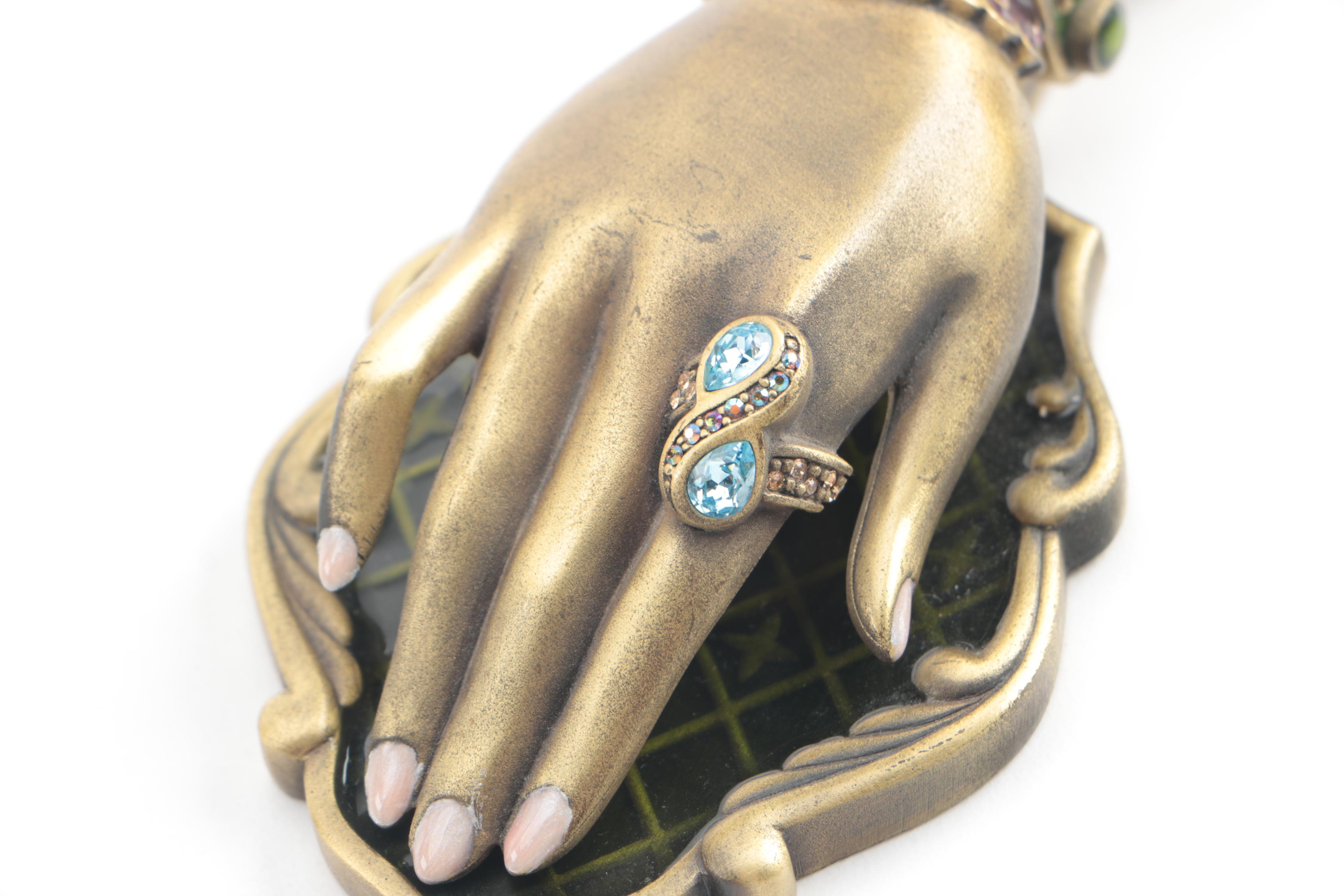 Jay Strongwater Victorian Hand Clip Featuring Enamel and Crystal Accents