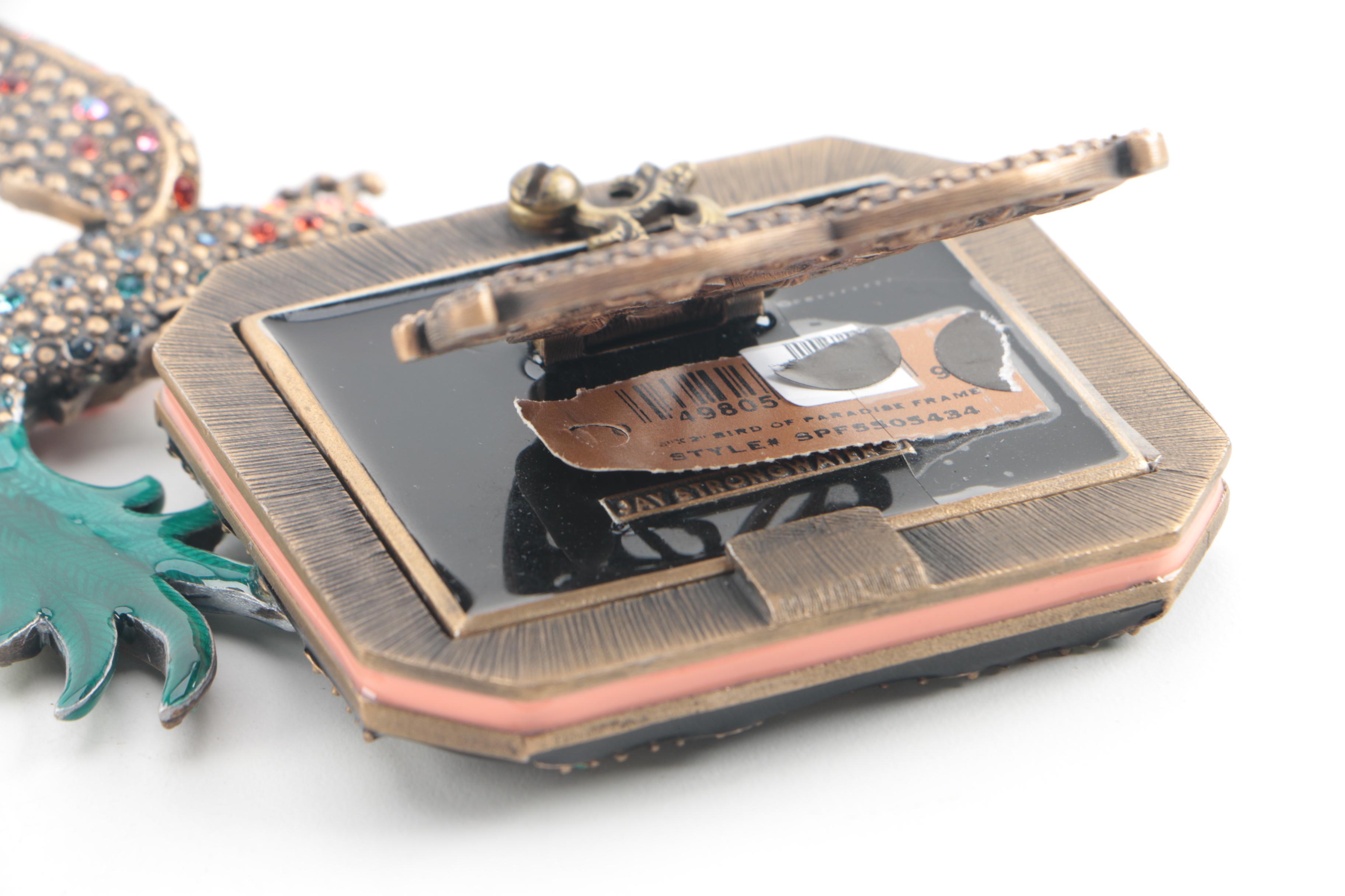 Jay Strongwater Bird of Paradise Picture Frame with Enamel and Crystal Accents