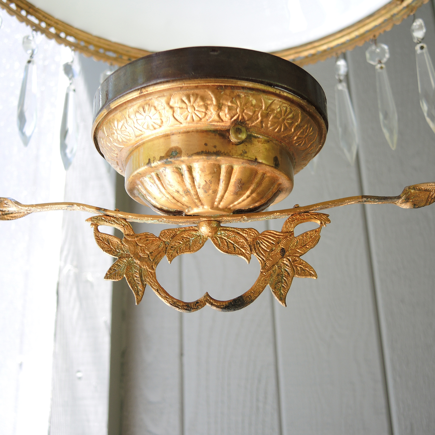 Antique Victorian Hanging Oil Lamp