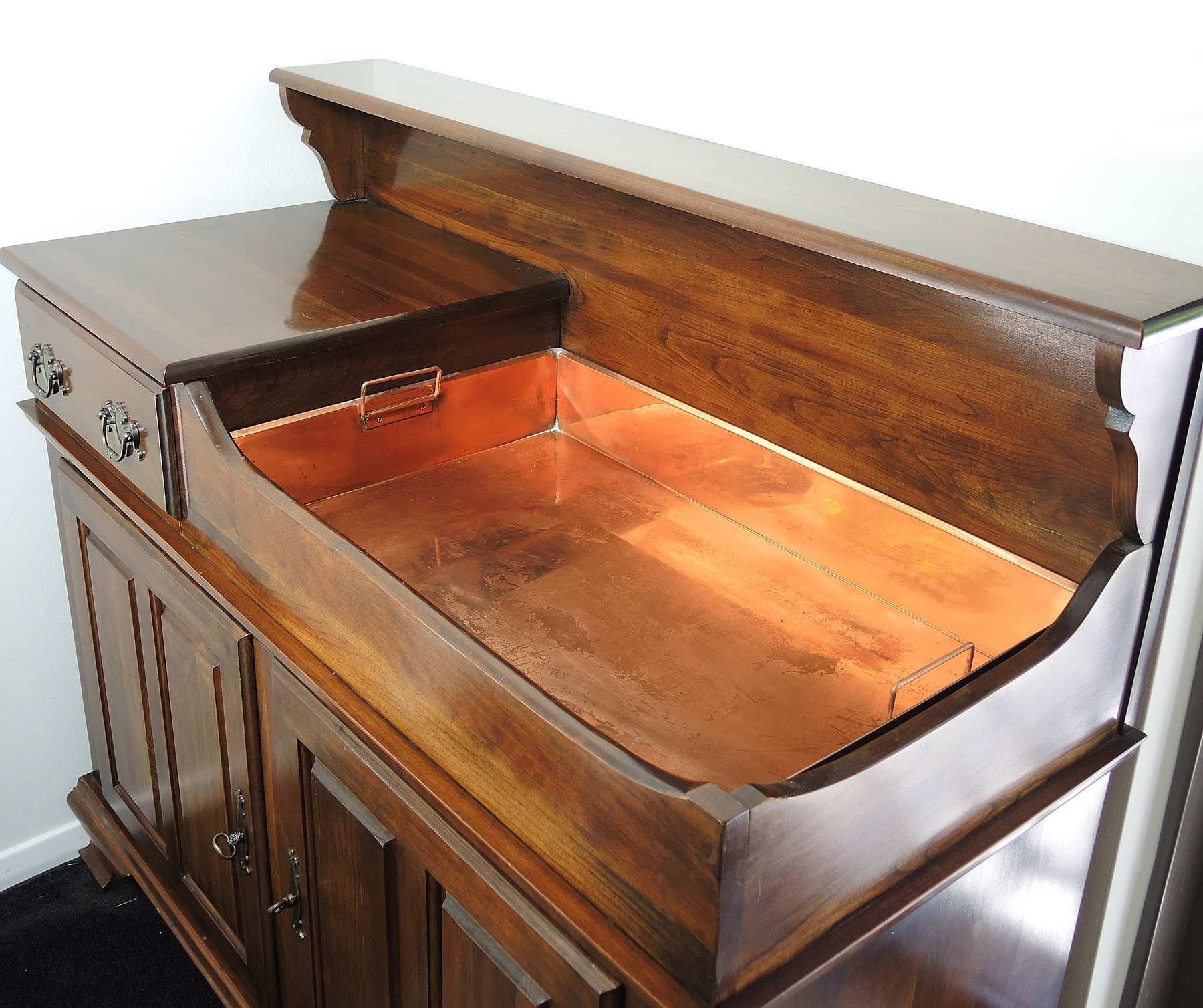 Harden Cherry Dry Sink with Copper Pan