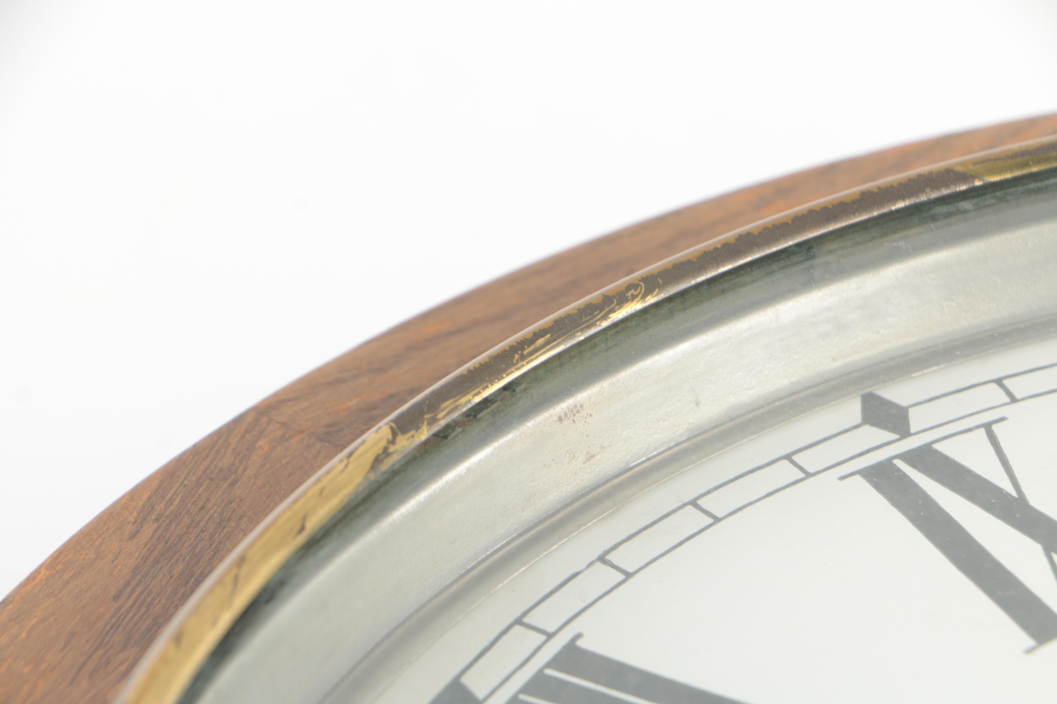 Circa 1920 Seth Thomas Oak Gallery Style Wall Clock