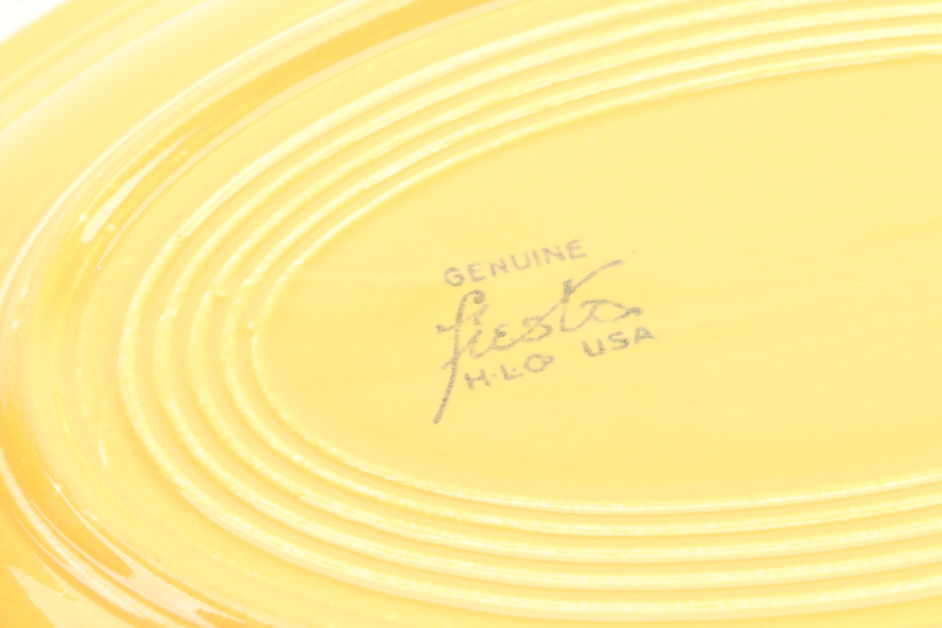 Homer Laughlin "Fiesta" Pitcher, Tumblers, and Platter