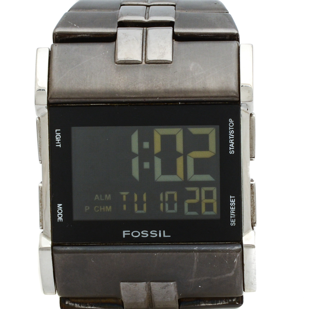 Fossil Digital Stainless Steel Watch
