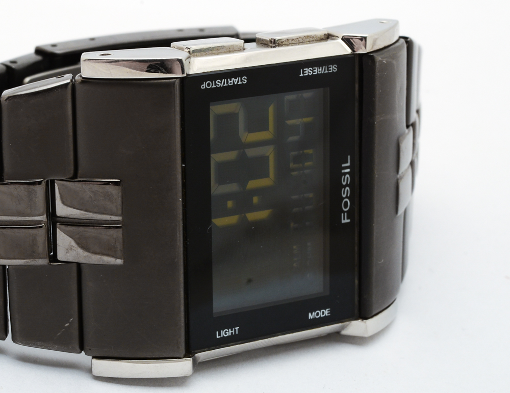 Fossil Digital Stainless Steel Watch