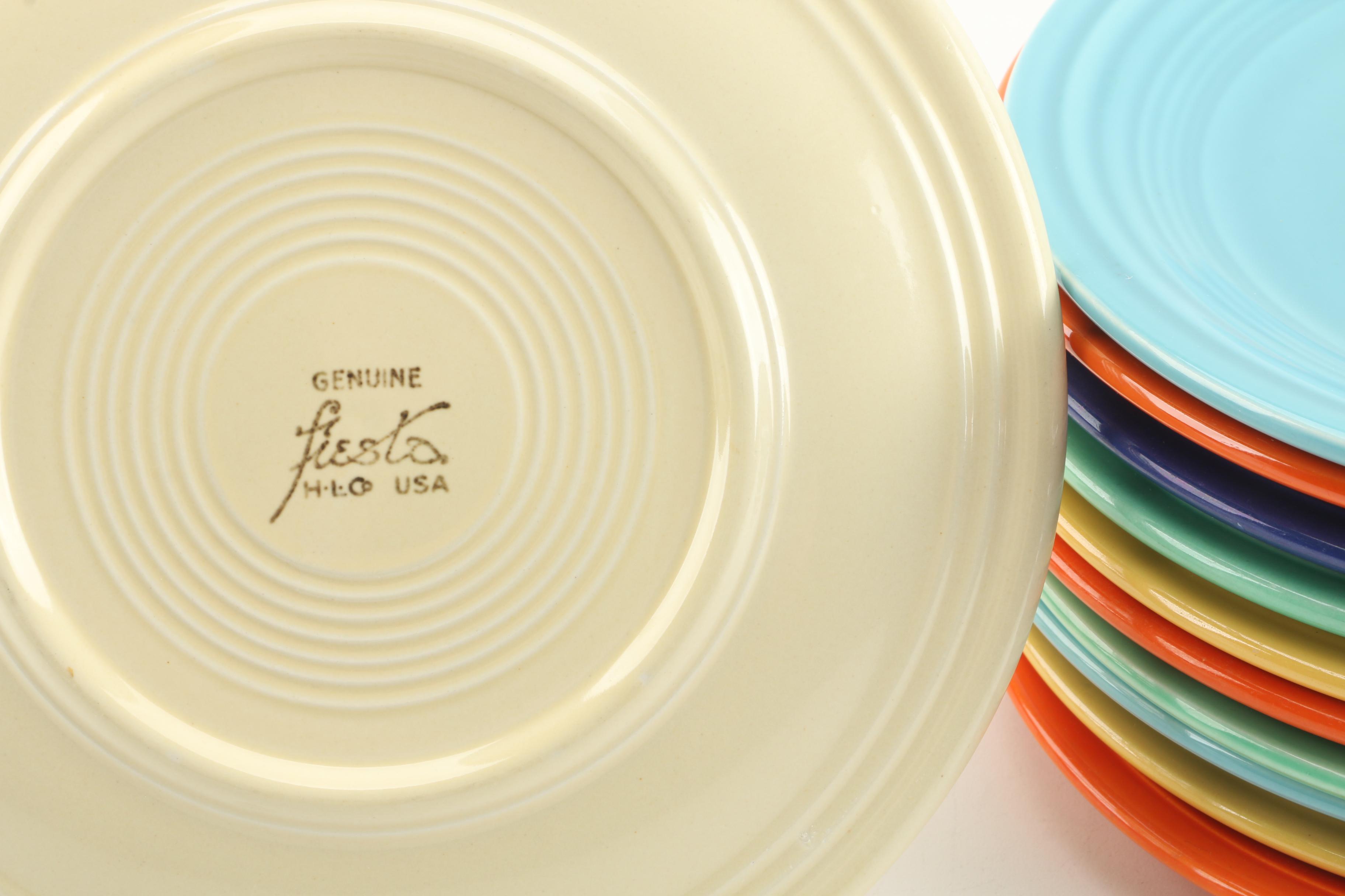 Homer Laughlin "Fiesta" Ceramic Luncheon Plates