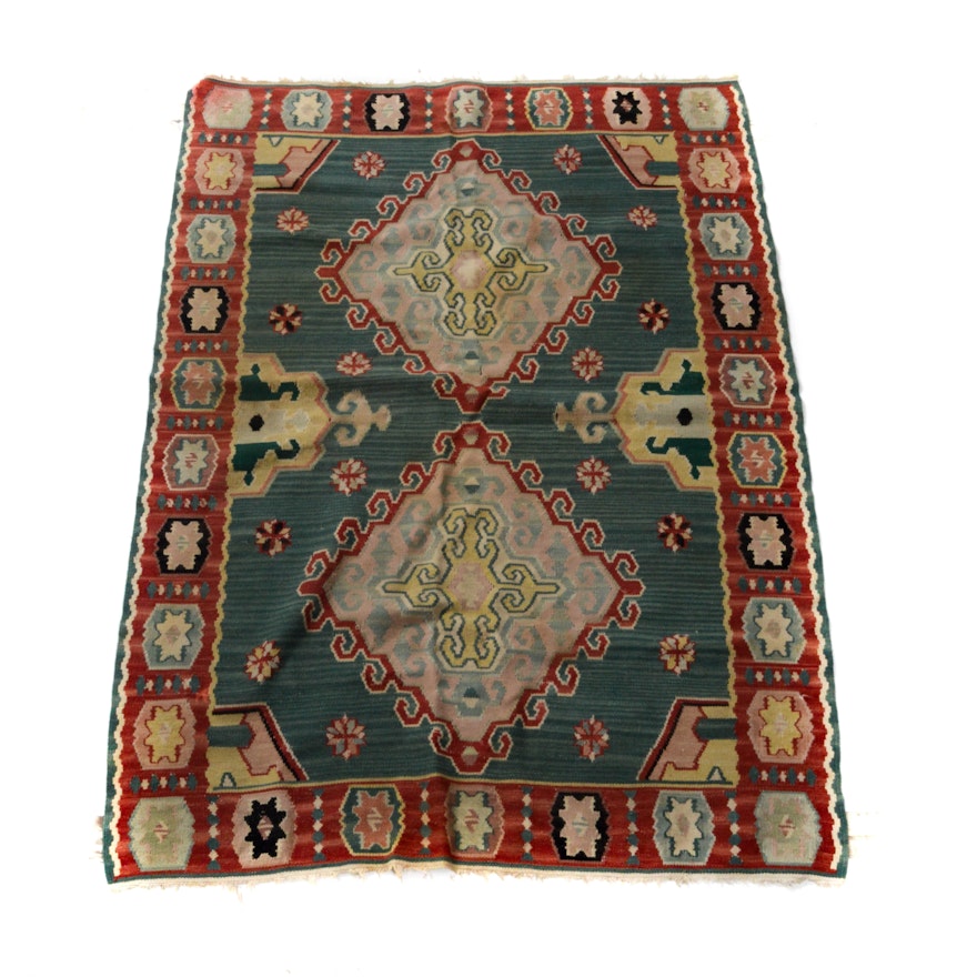 Vintage Handwoven Turkish Kilim Rug