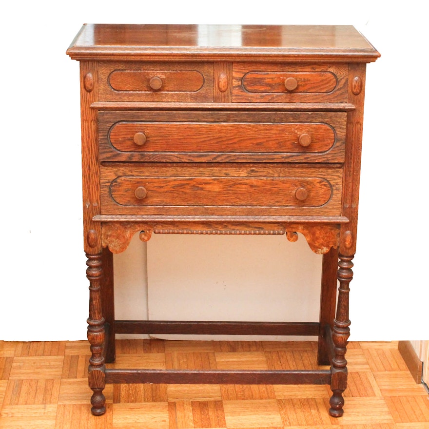 Antique Carved Wood Sideboard