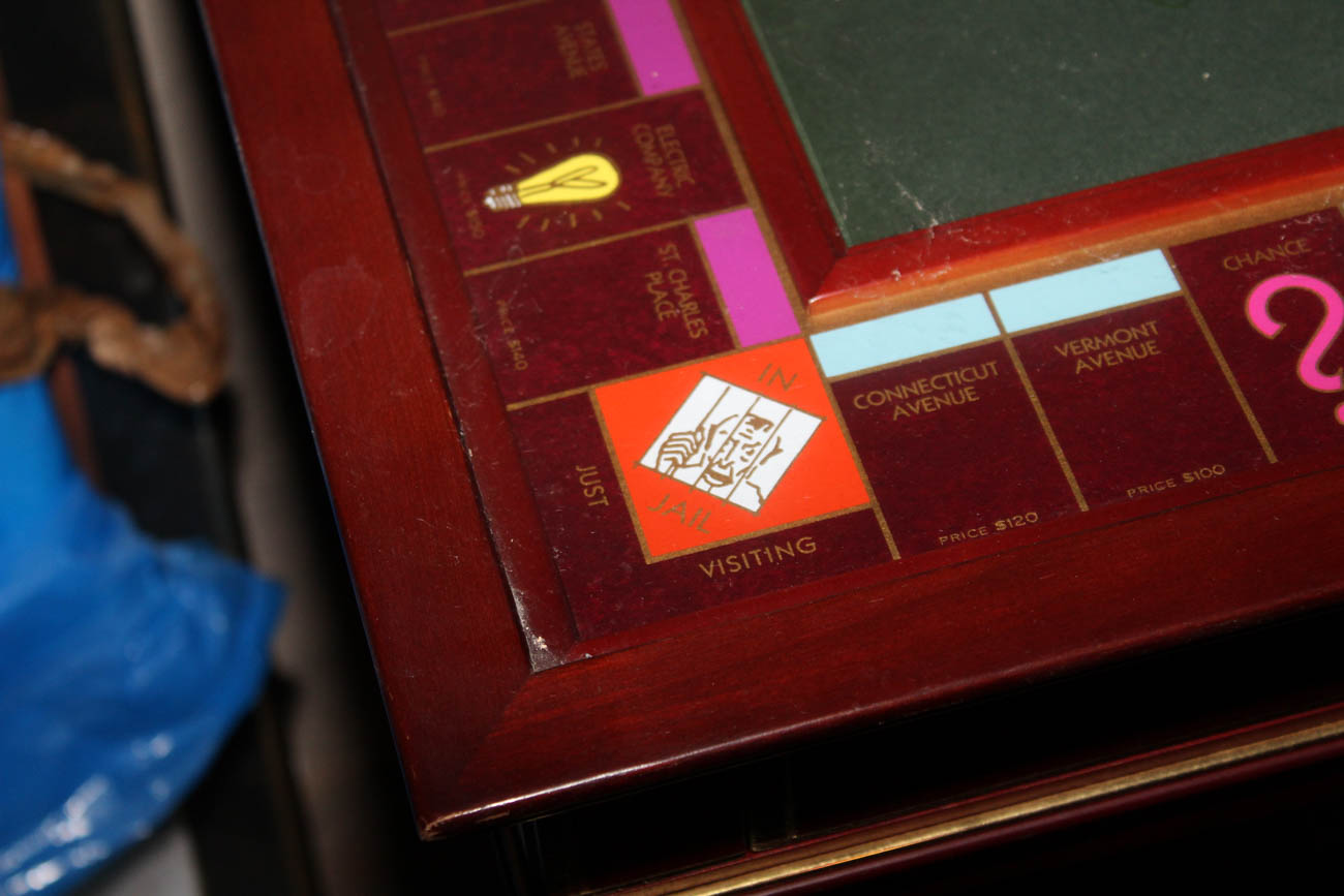 Wooden Monopoly Game Table