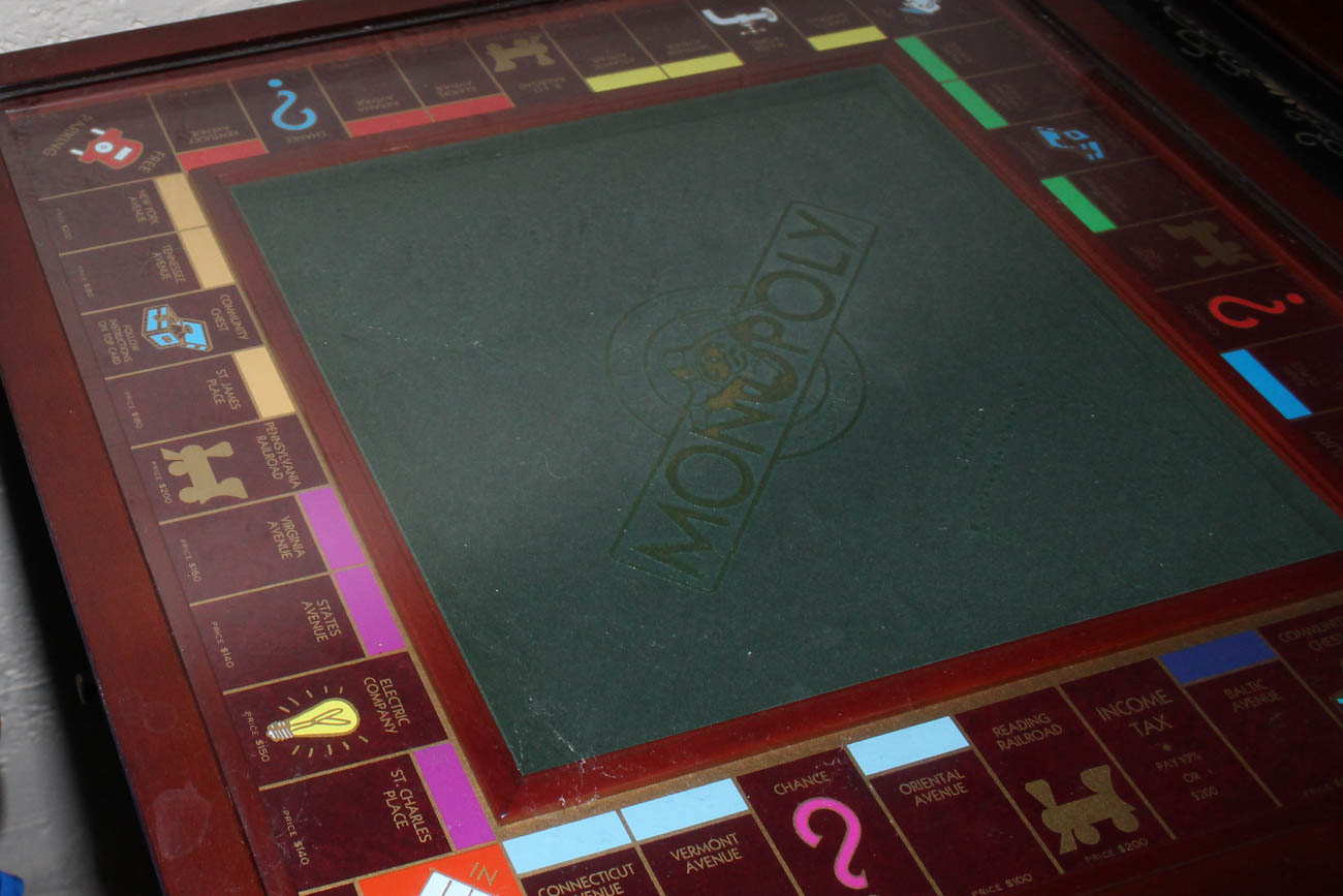 Wooden Monopoly Game Table