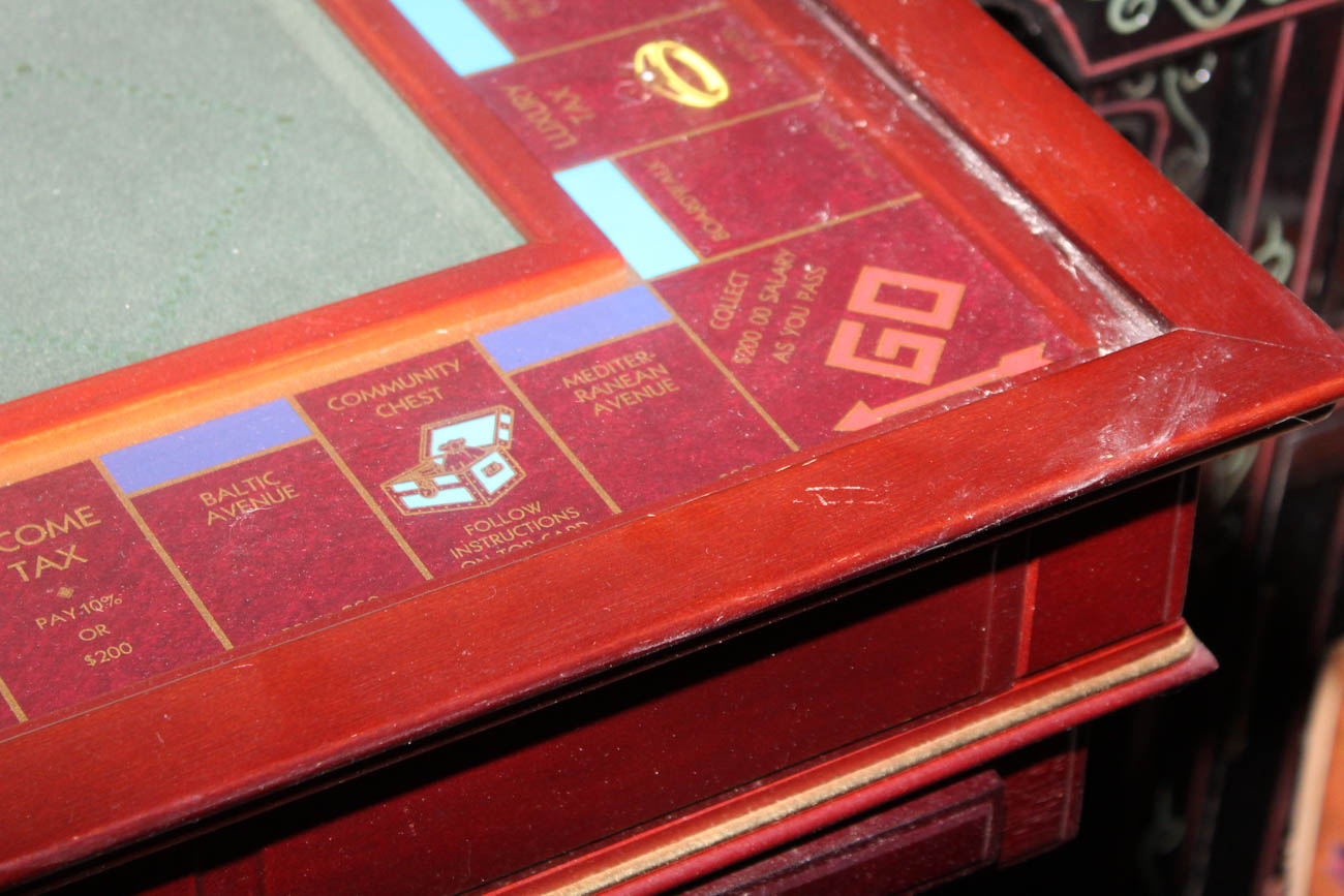 Wooden Monopoly Game Table