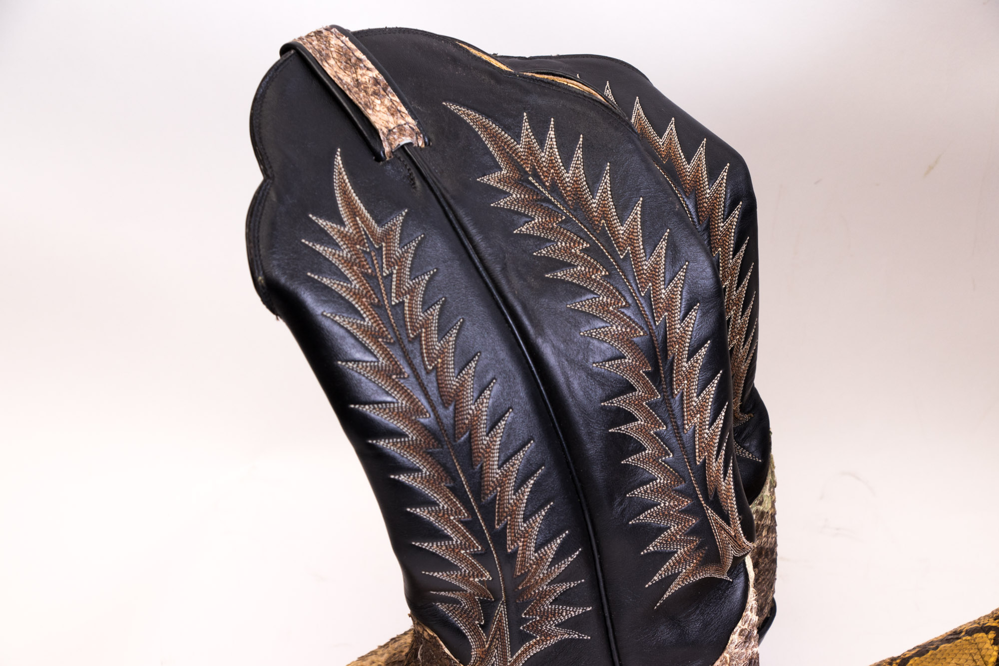 Men's Tony Lama and Austin Hall Snakeskin And Leather Cowboy Boots