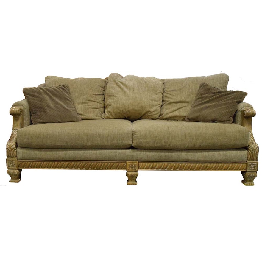 Natural Tan Upholstered Sofa