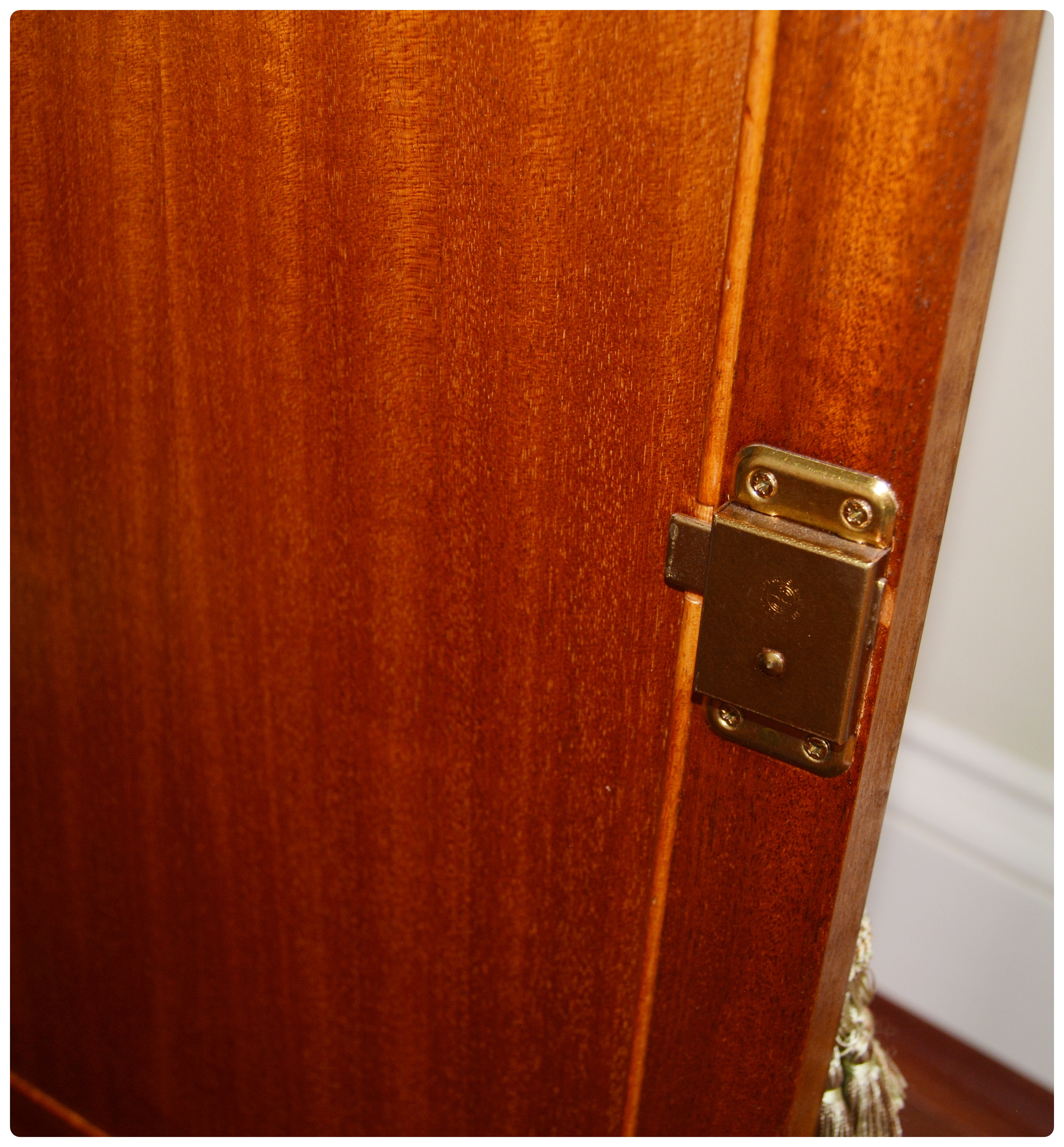 Figured Mahogany Veneer Demilune Chest