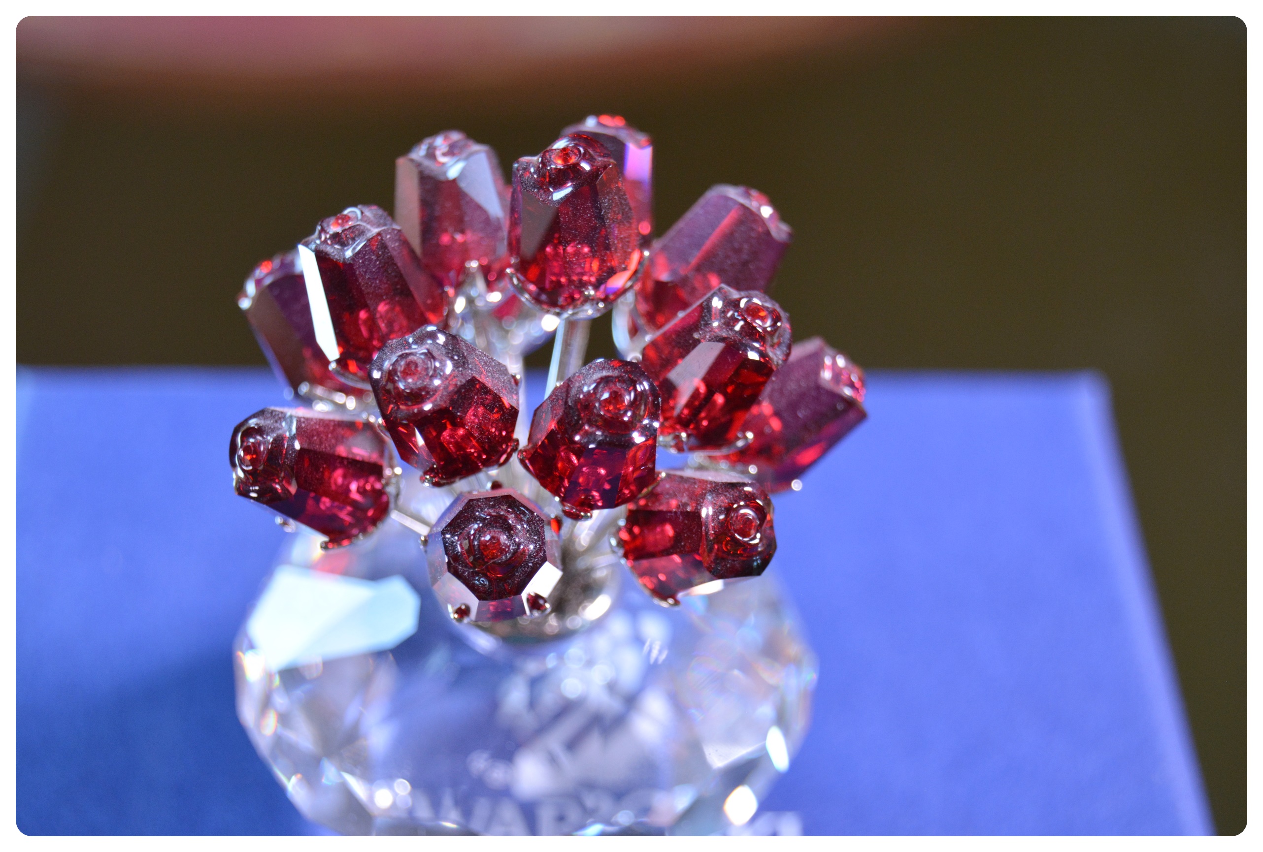 Swarovski Crystal Vase of Roses Figurine