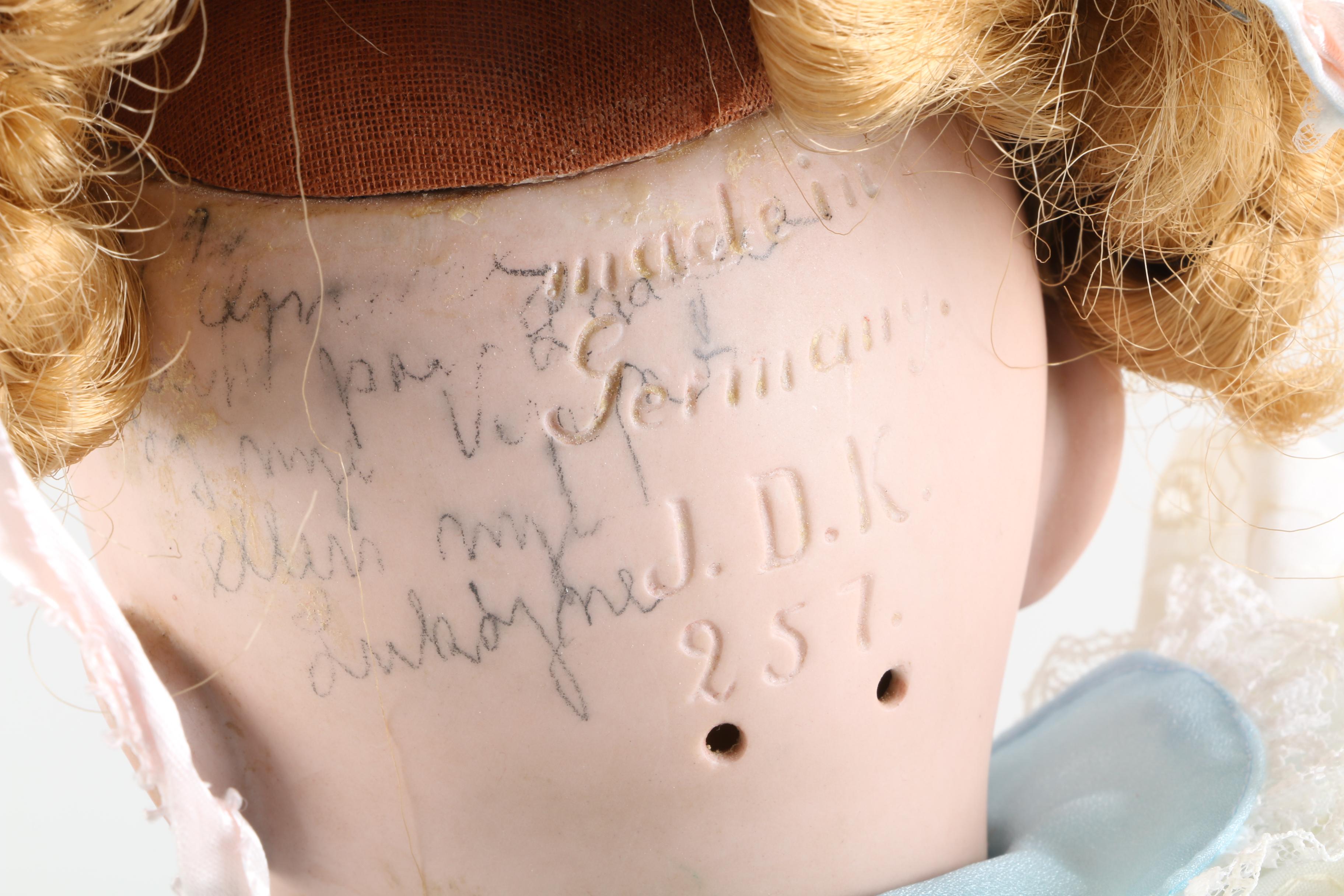 Antique J.D. Kestner Bisque Socket Head and Composition Body Doll