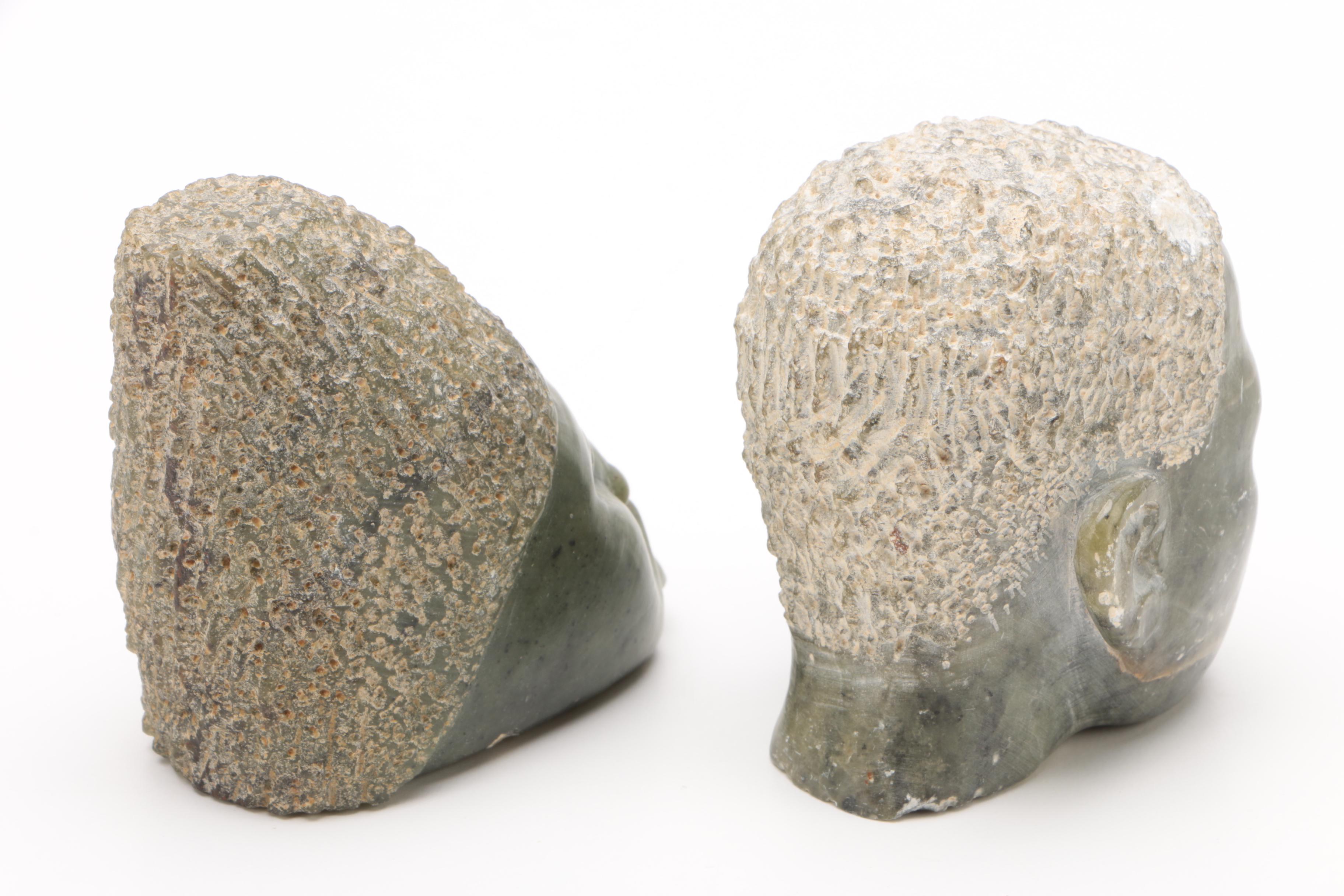 Shona Style Hand-Carved Soapstone Heads