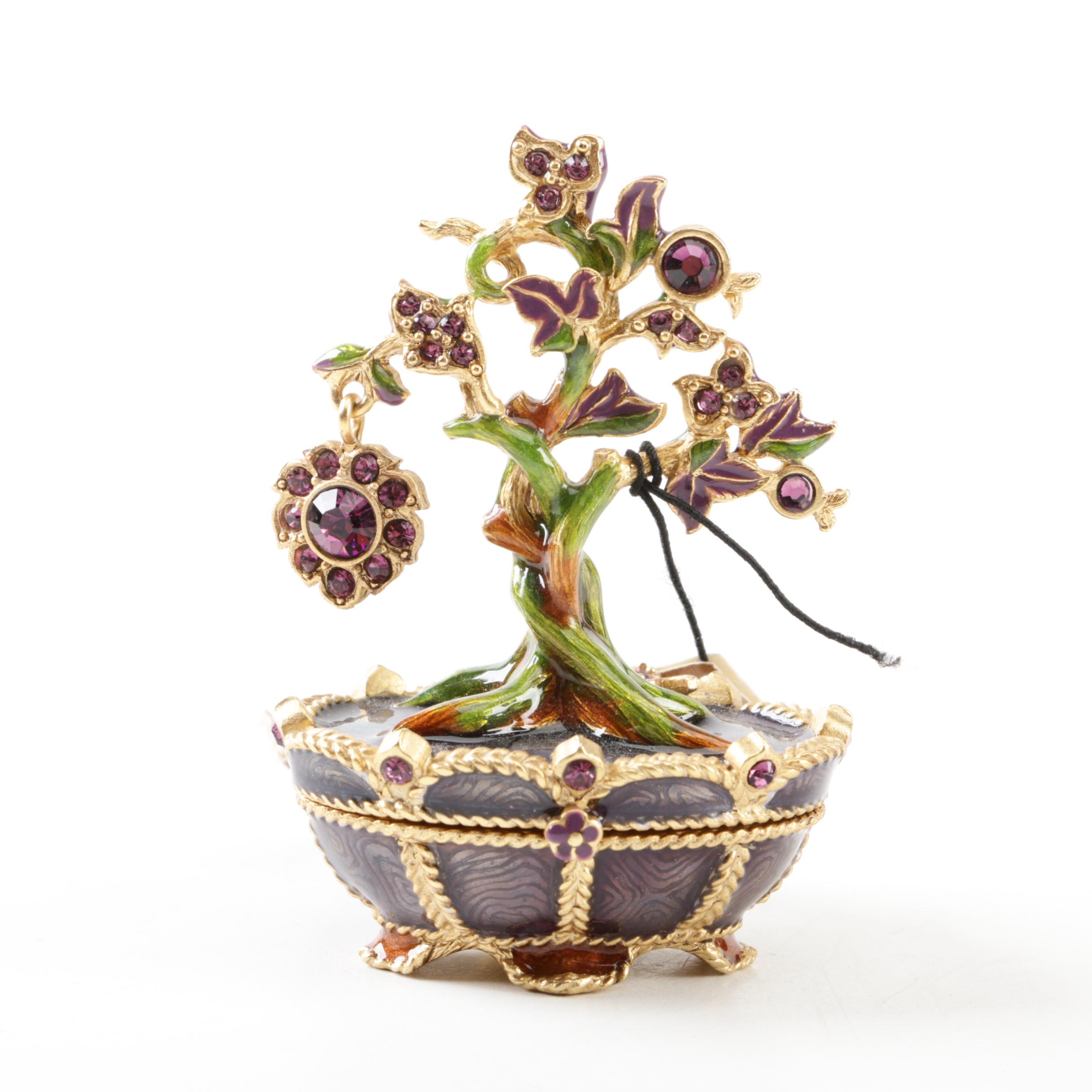 Jay Strongwater "February" Jeweled Birthstone Box