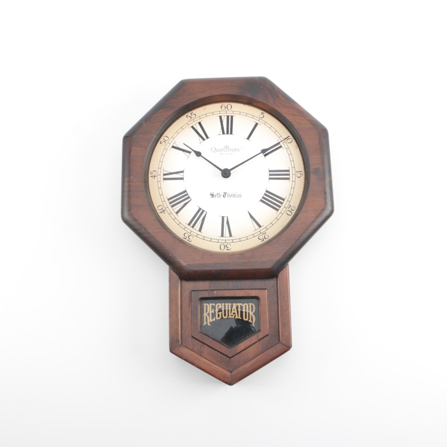 1970s Seth Thomas "Legends" Regulator Wall Clock