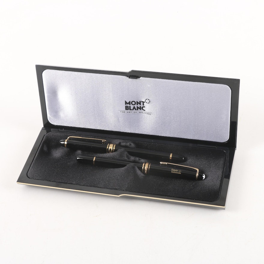 Bayer Branded Mont Blanc Meisterstück Ball Point Pen with Fountain Pen