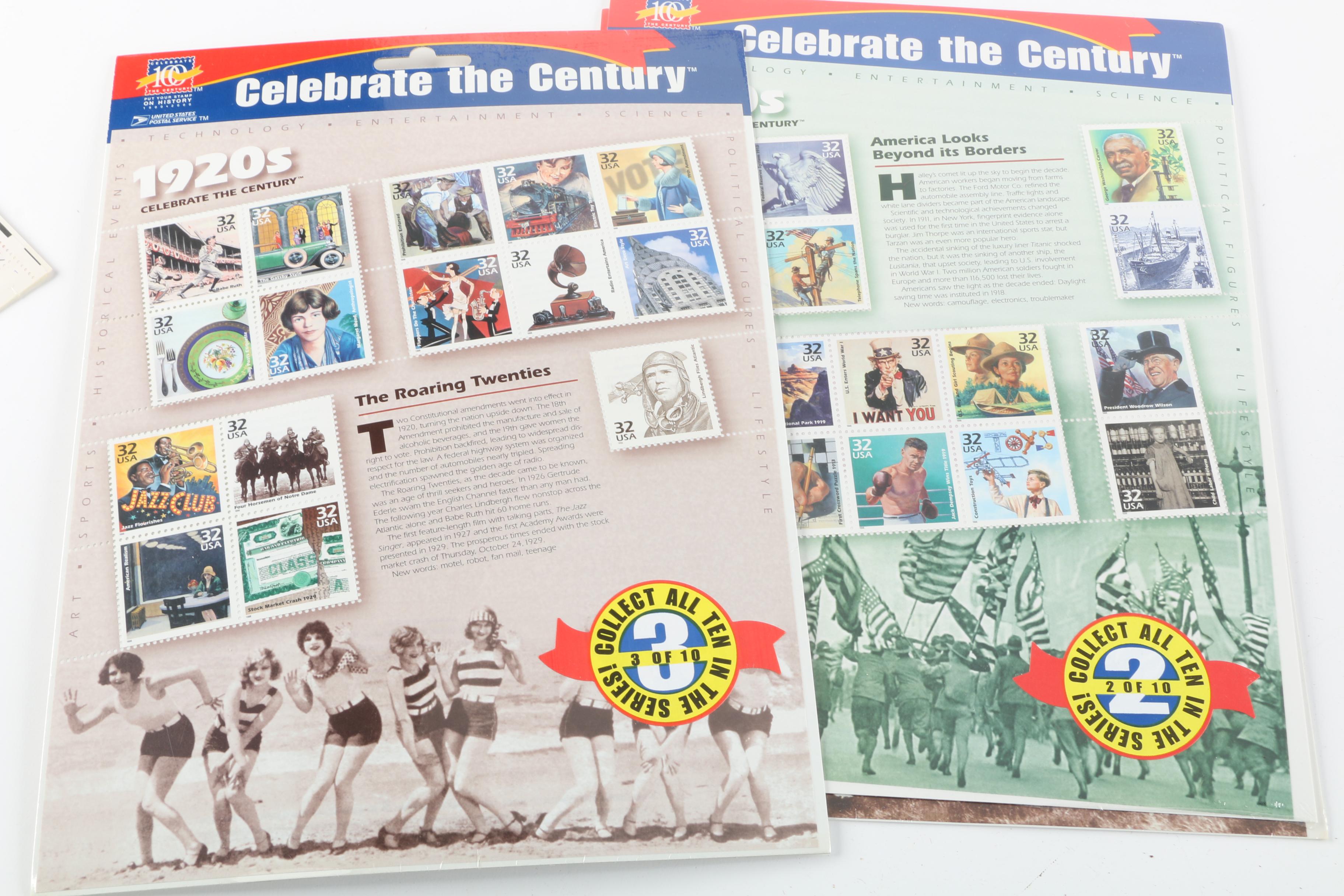 United States Commemorative Stamps Including Celebrate the Century Panels