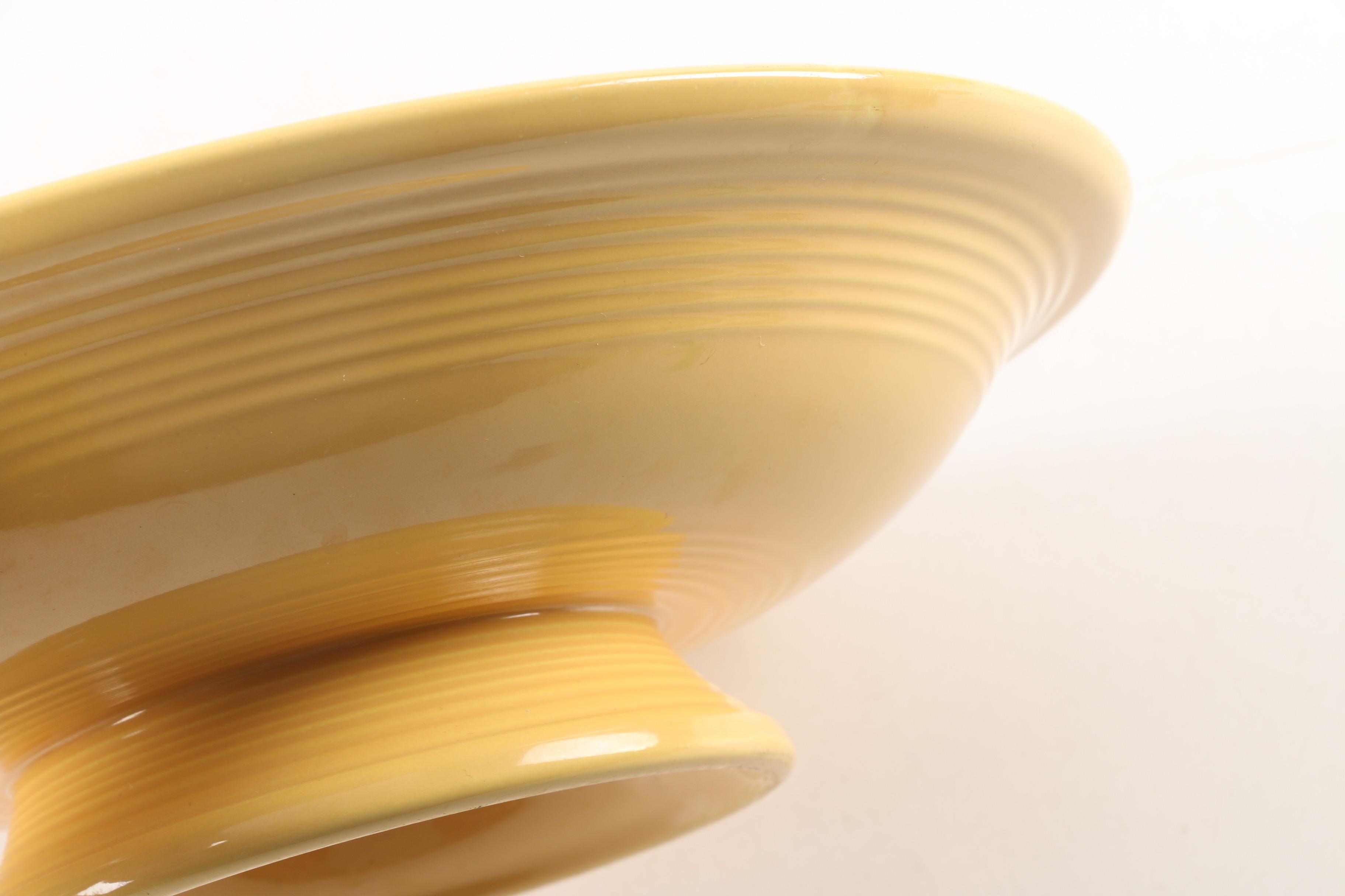 Vintage Homer Laughlin "Fiesta Red" Jug and "Fiesta Yellow" Compote