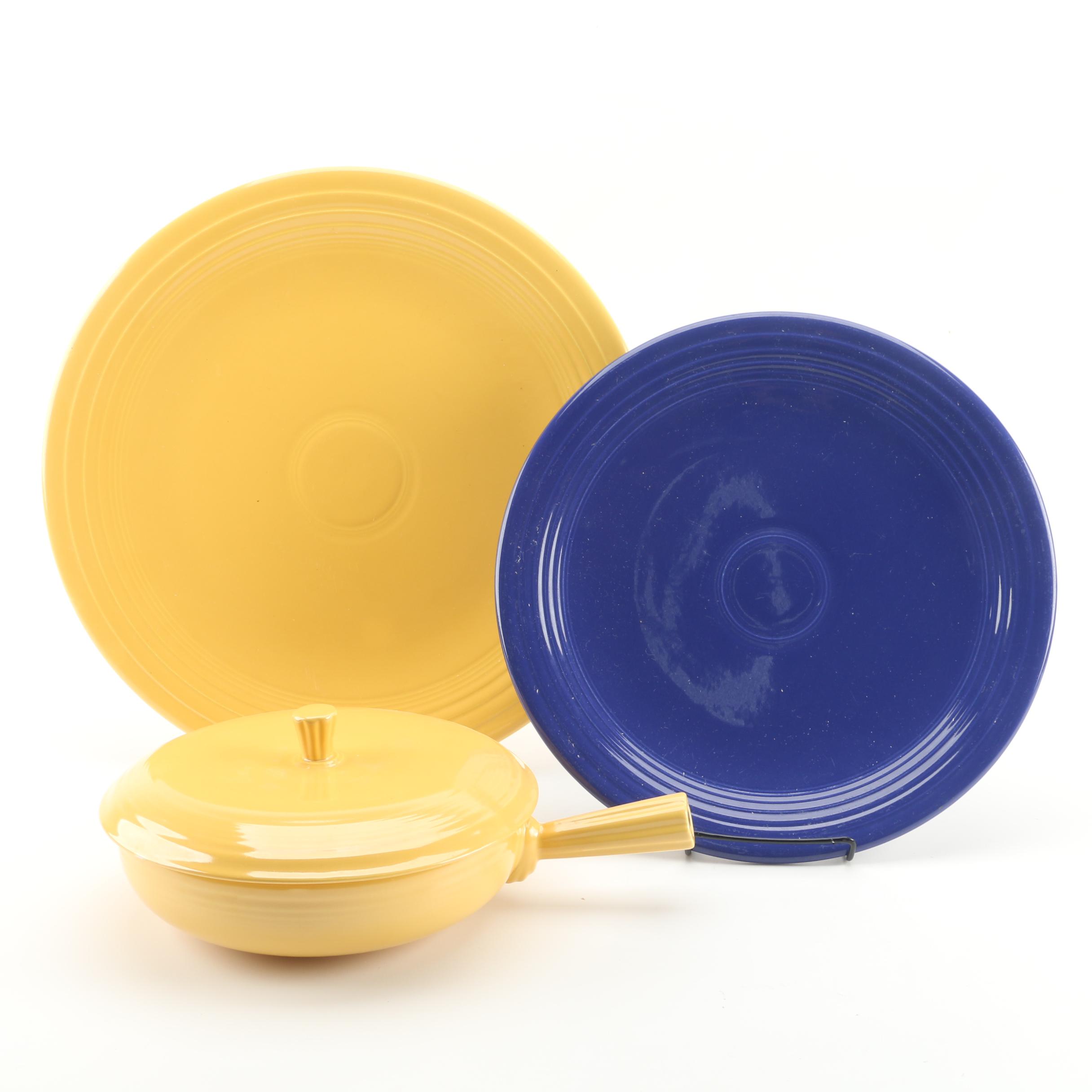 Vintage Homer Laughlin "Fiesta" Serving Platters and Lidded Casserole Dish