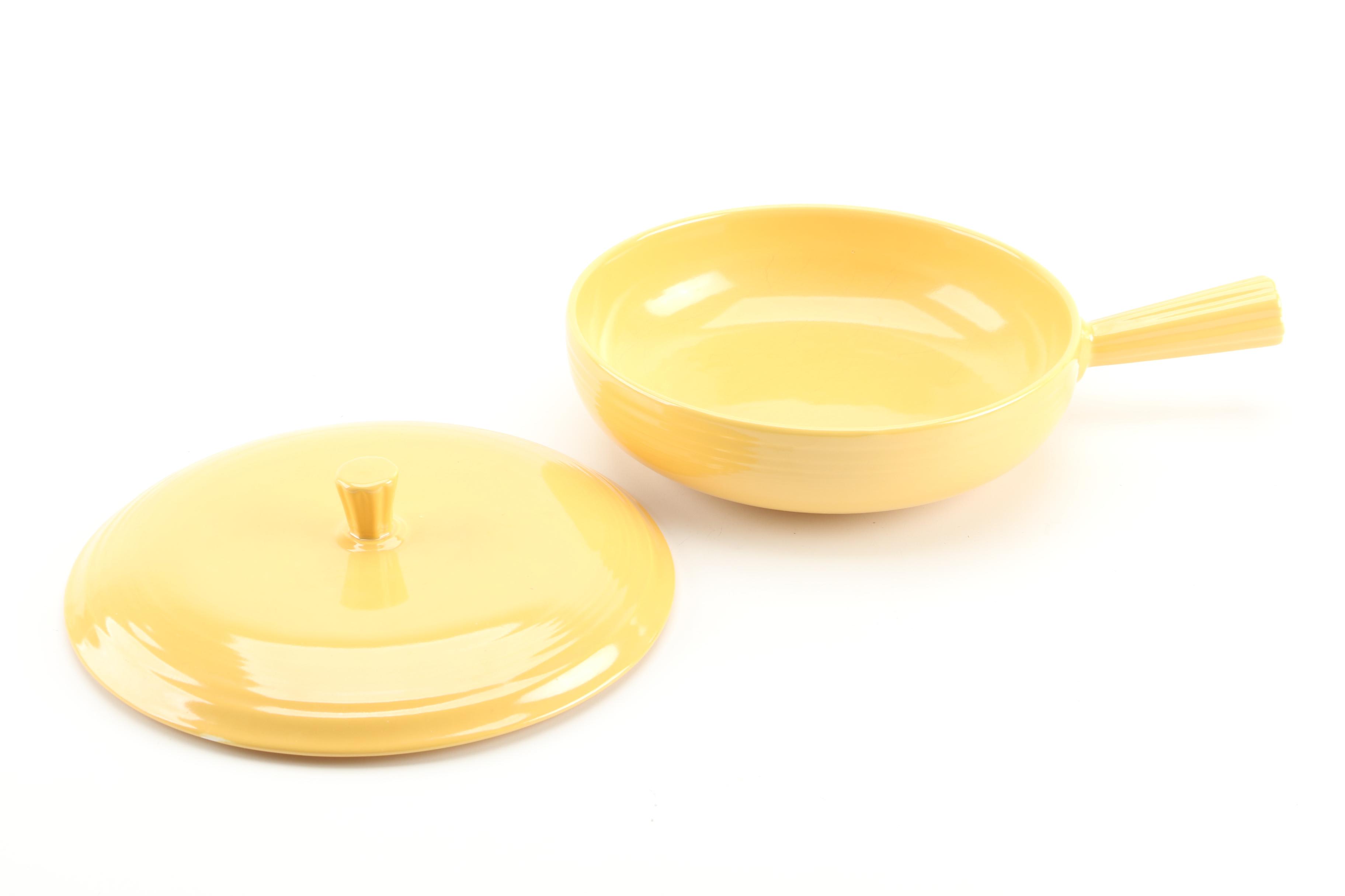 Vintage Homer Laughlin "Fiesta" Serving Platters and Lidded Casserole Dish