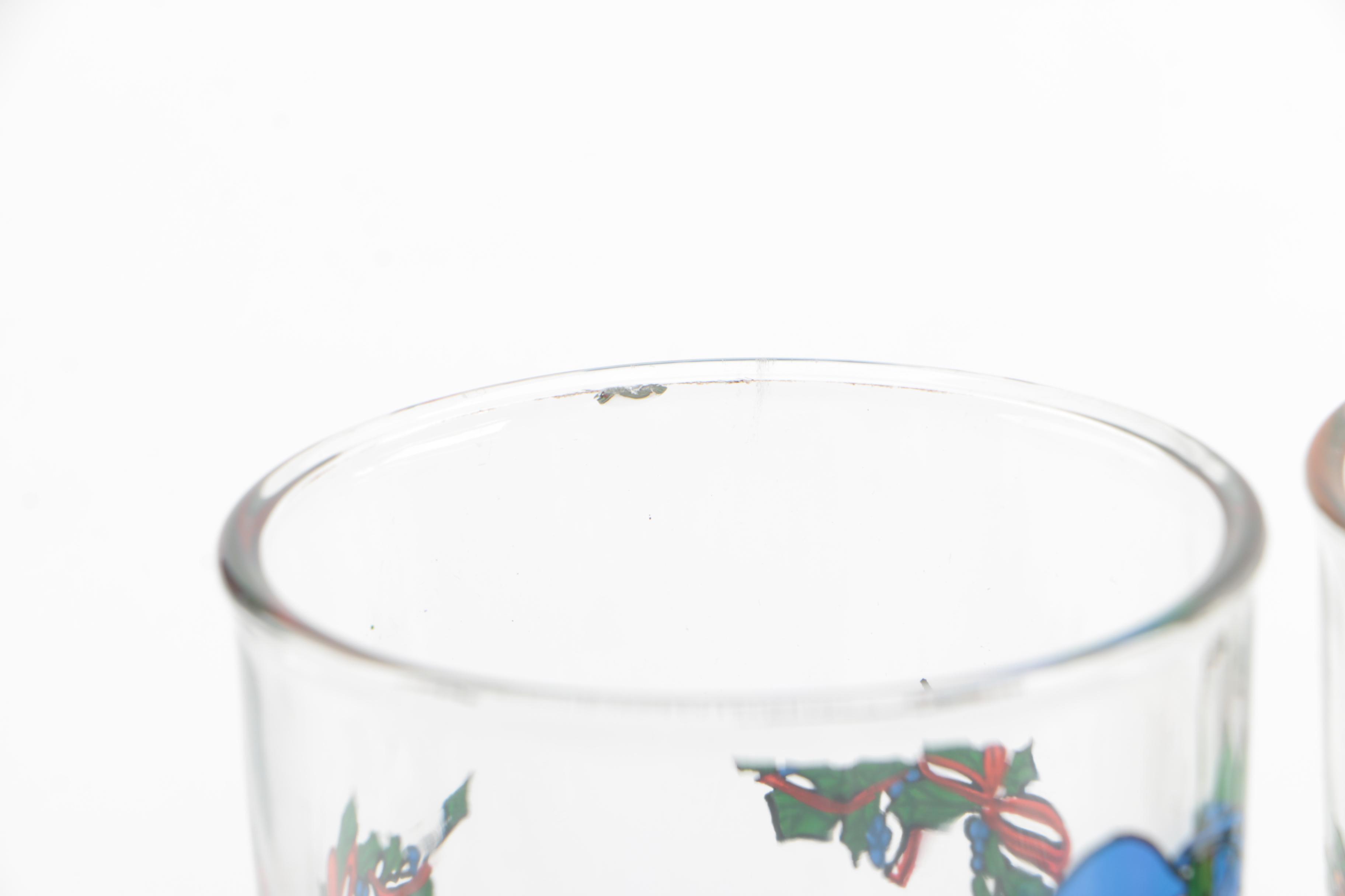 Vintage Taylor, Smith & T "Twelve Days of Christmas" Glass Tumblers