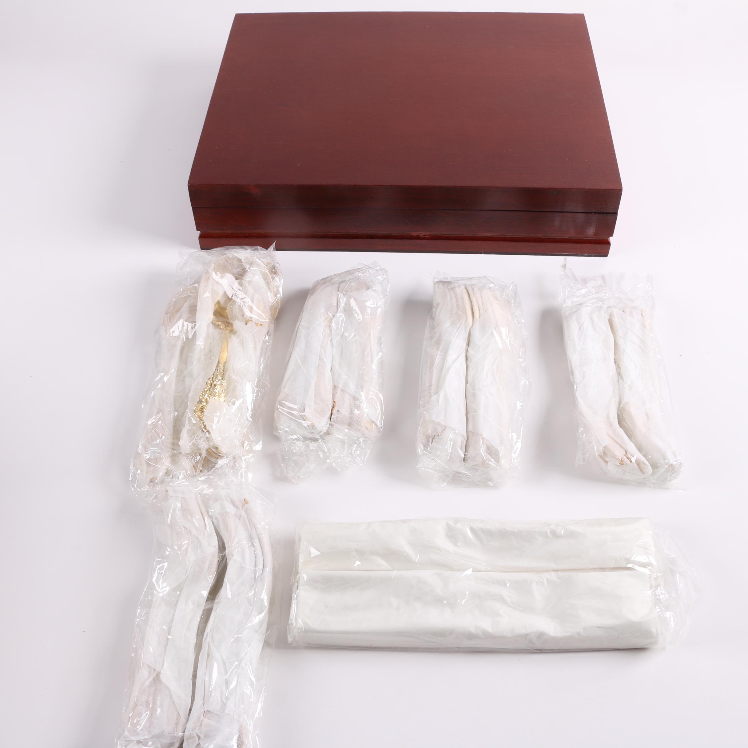 Godinger "20th Century Baroque" Gold Plated Flatware Service for Twelve