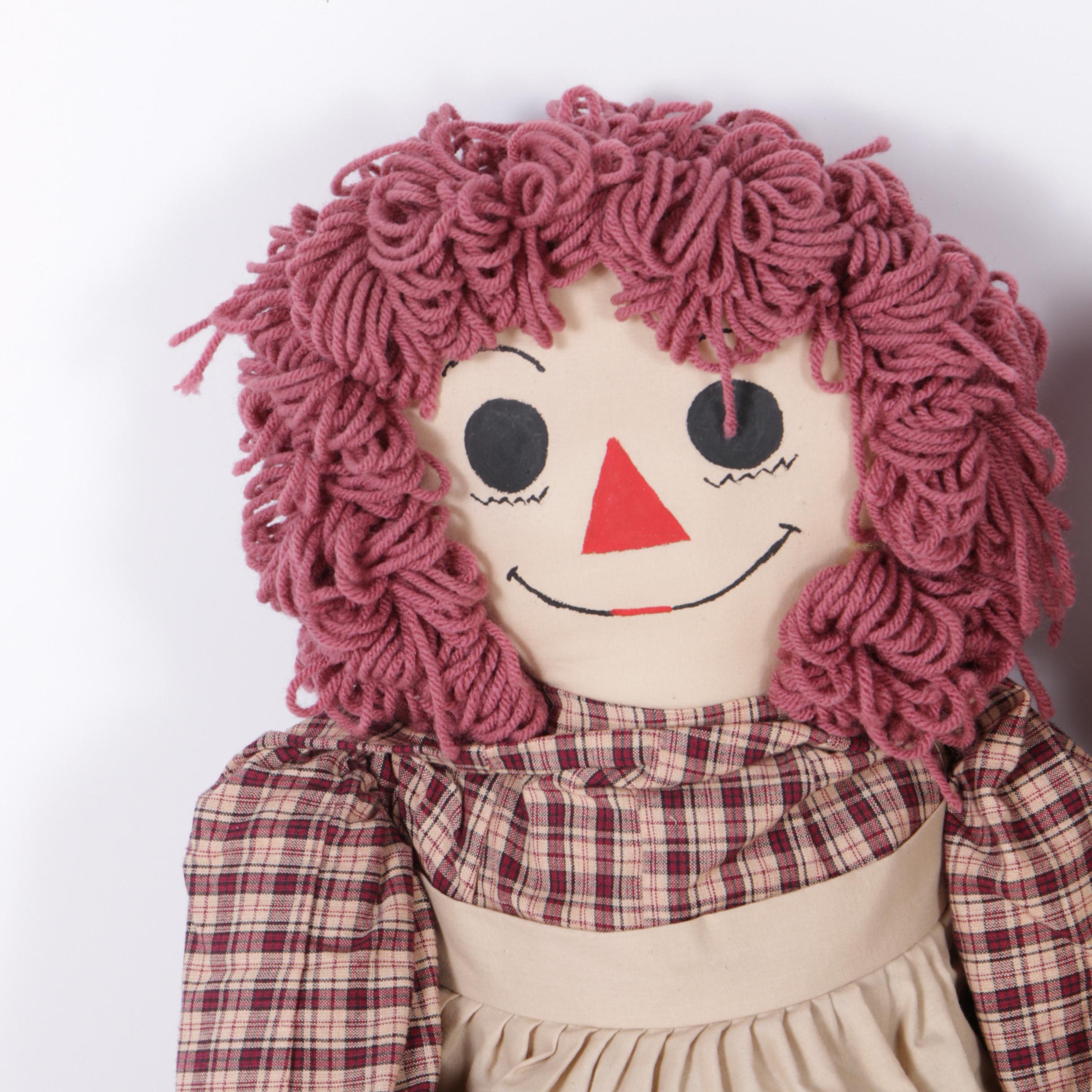 Vintage "Raggedy Ann" and "Andy" Rag Dolls