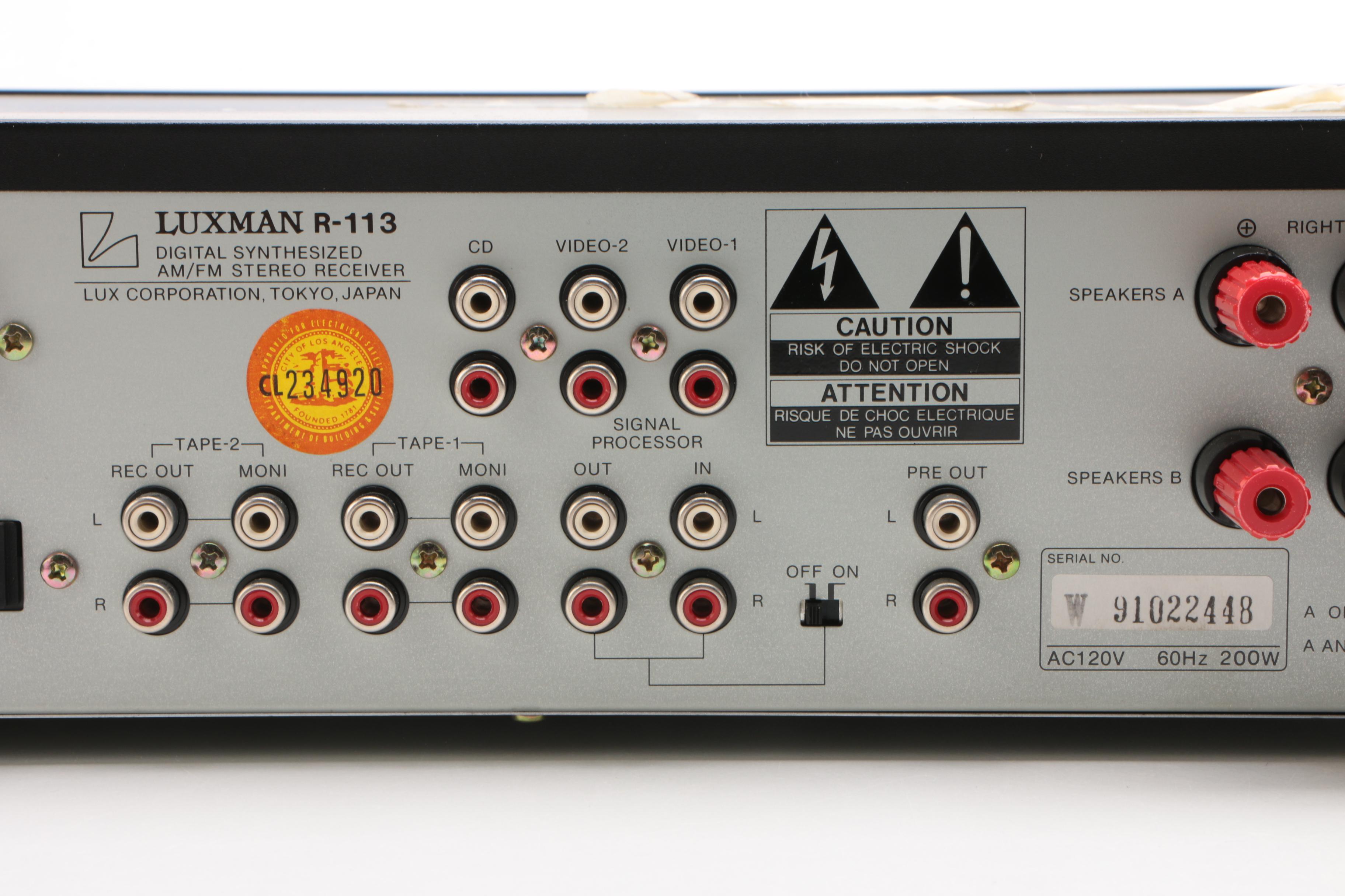 Luxman Audio Media Stereo Receiver, Compact Disc Player and Stereo Cassette Deck