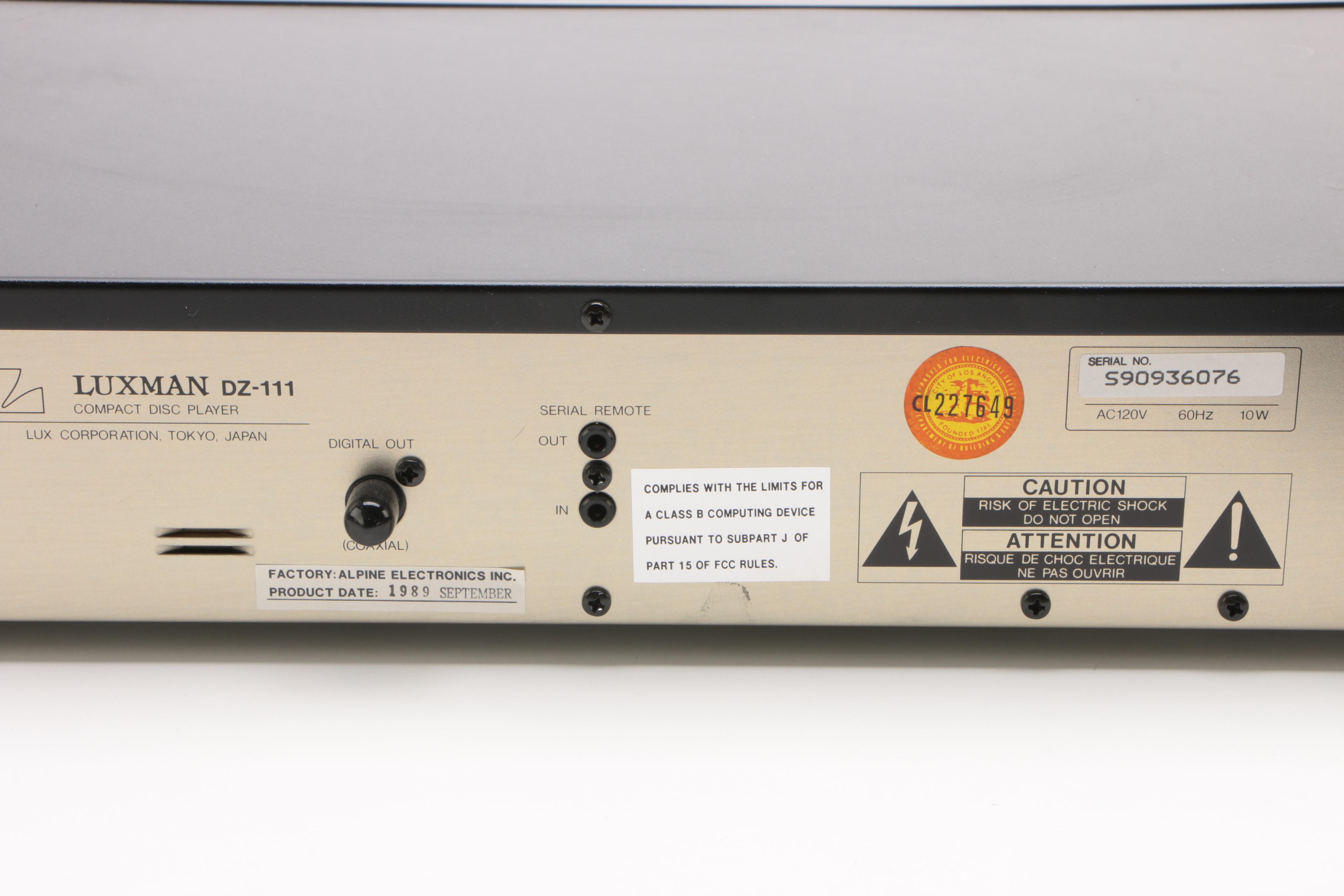 Luxman Audio Media Stereo Receiver, Compact Disc Player and Stereo Cassette Deck