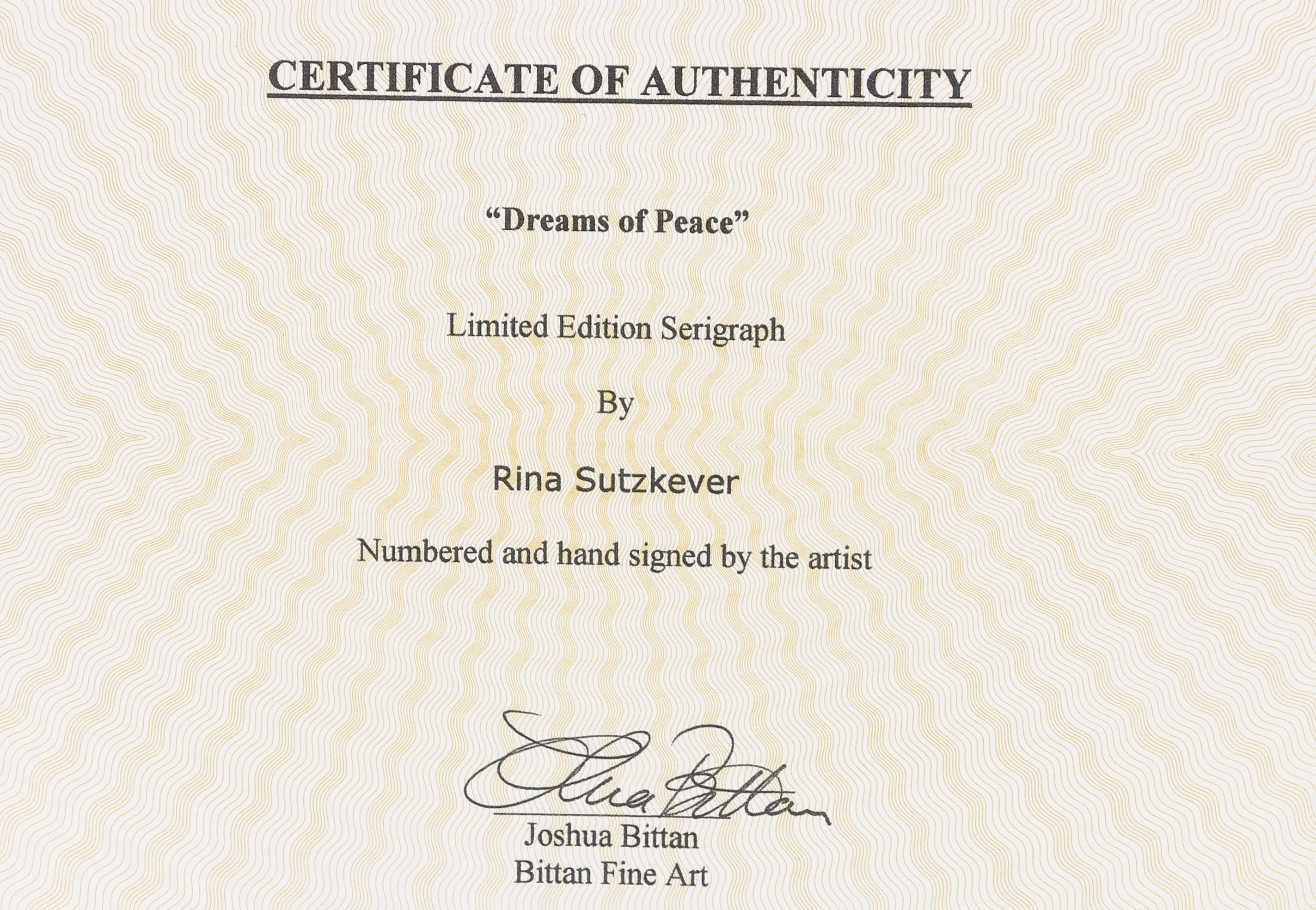 Rina Sutzkever Serigraph "Dream of Peace"