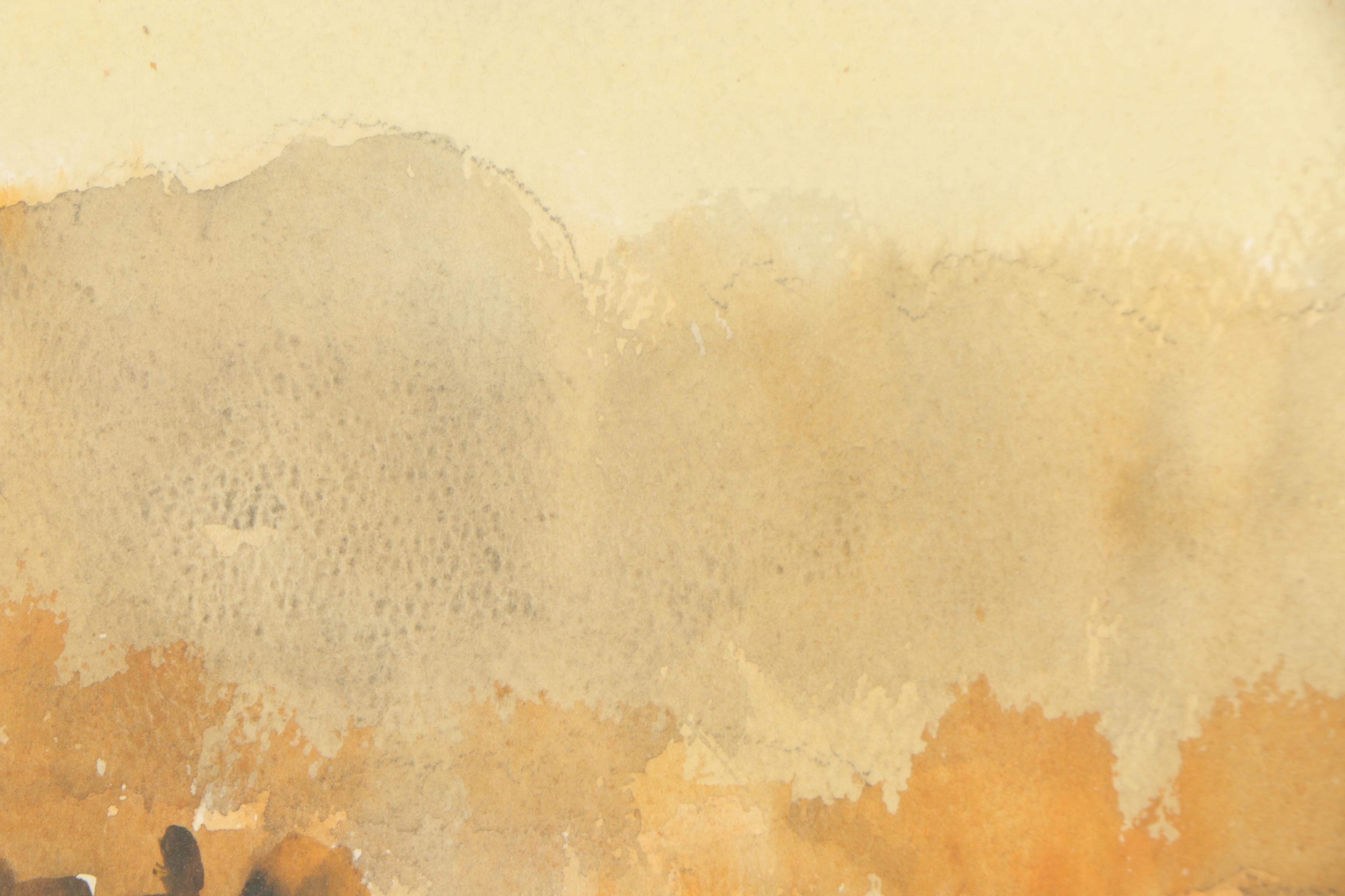 M. Sanders Mid to Late 20th Century Watercolor Painting